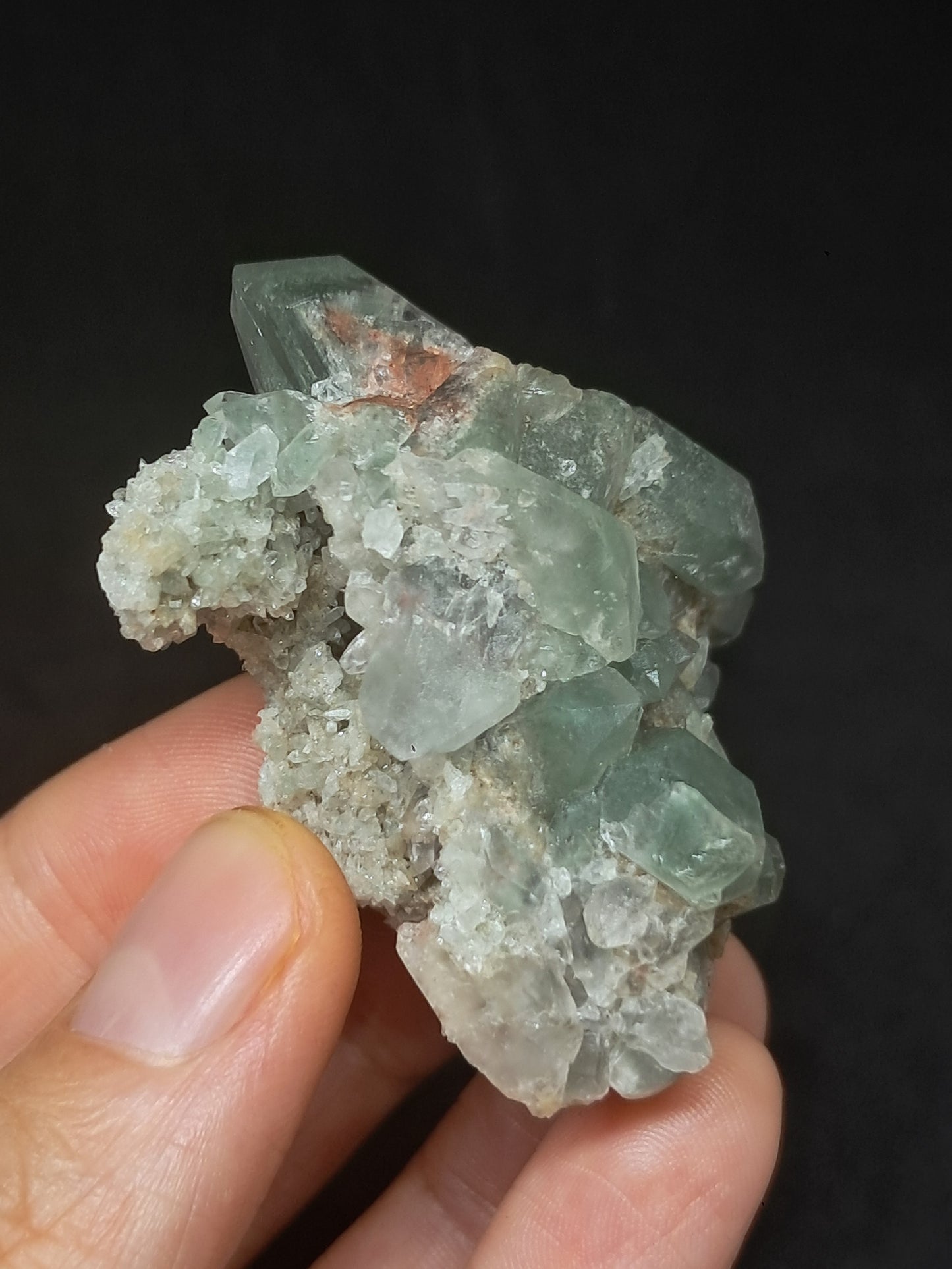 Racimo Natural de Cuarzo Fantasma Clorita (Kullu) | Cristal Chamánico Jardín #CQ68