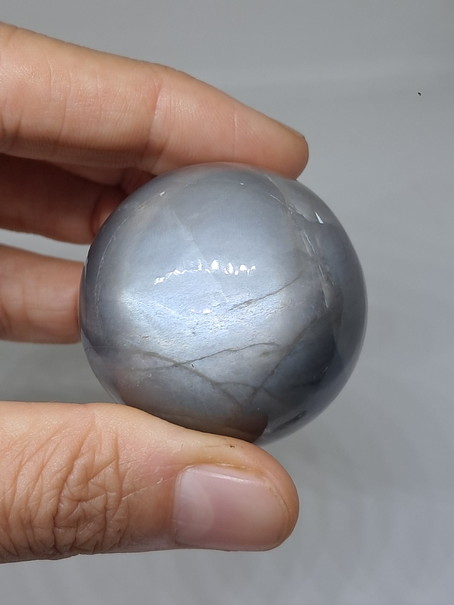 Grey Moonstone Sphere | Silver Sheen | Good Quality Natural Stone