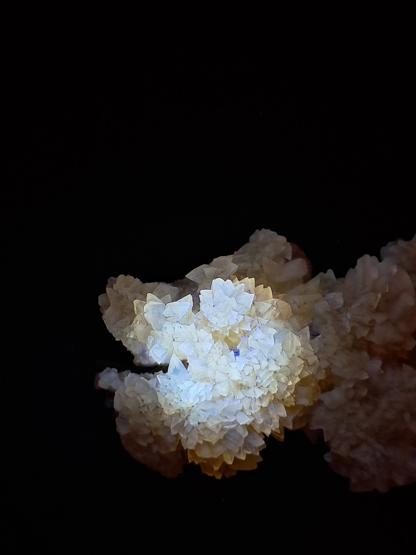 Yellow Calcite *Dog Tooth* Formation | Phosphorescent Crystals | UV Reactive (India) Rough Crystal | Natural Stone | Mineral Specimen #CA29