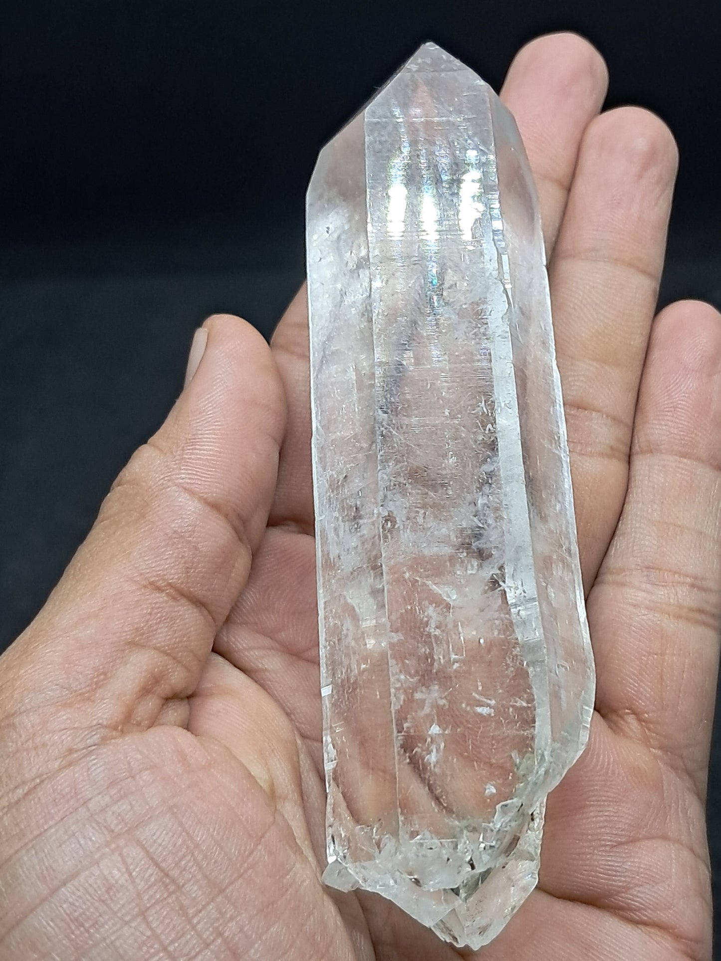 Himalayan Quartz Crystal Point w/ Golden Rutile | Biterminated | Self-healed | Natural Stone | Mineral Specimen #CH56