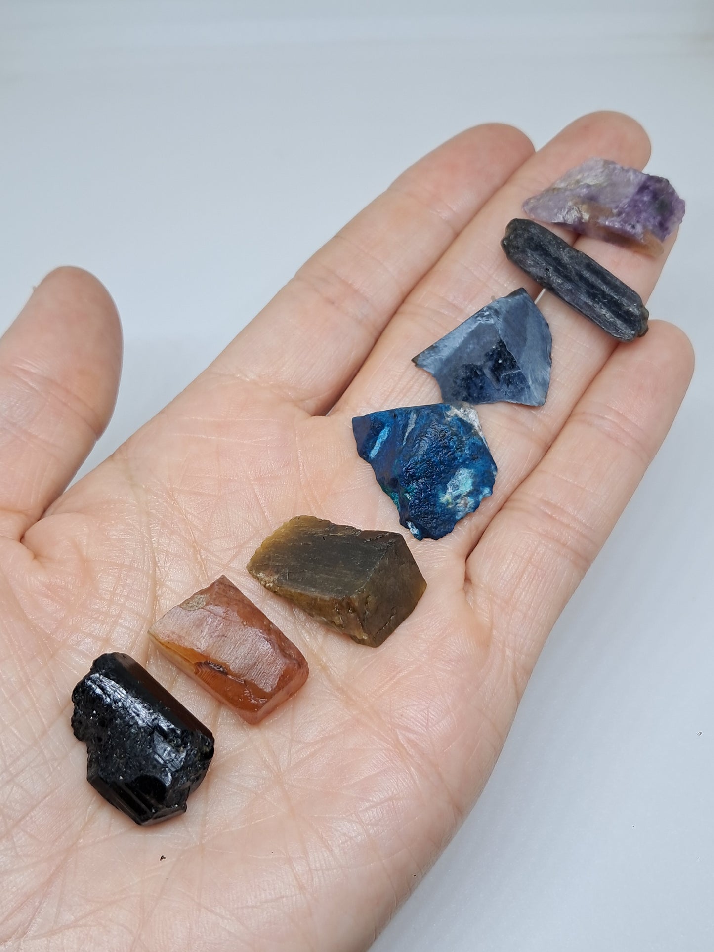 Set of 7 Small Rough Stones | Raw Crystals #RCS24