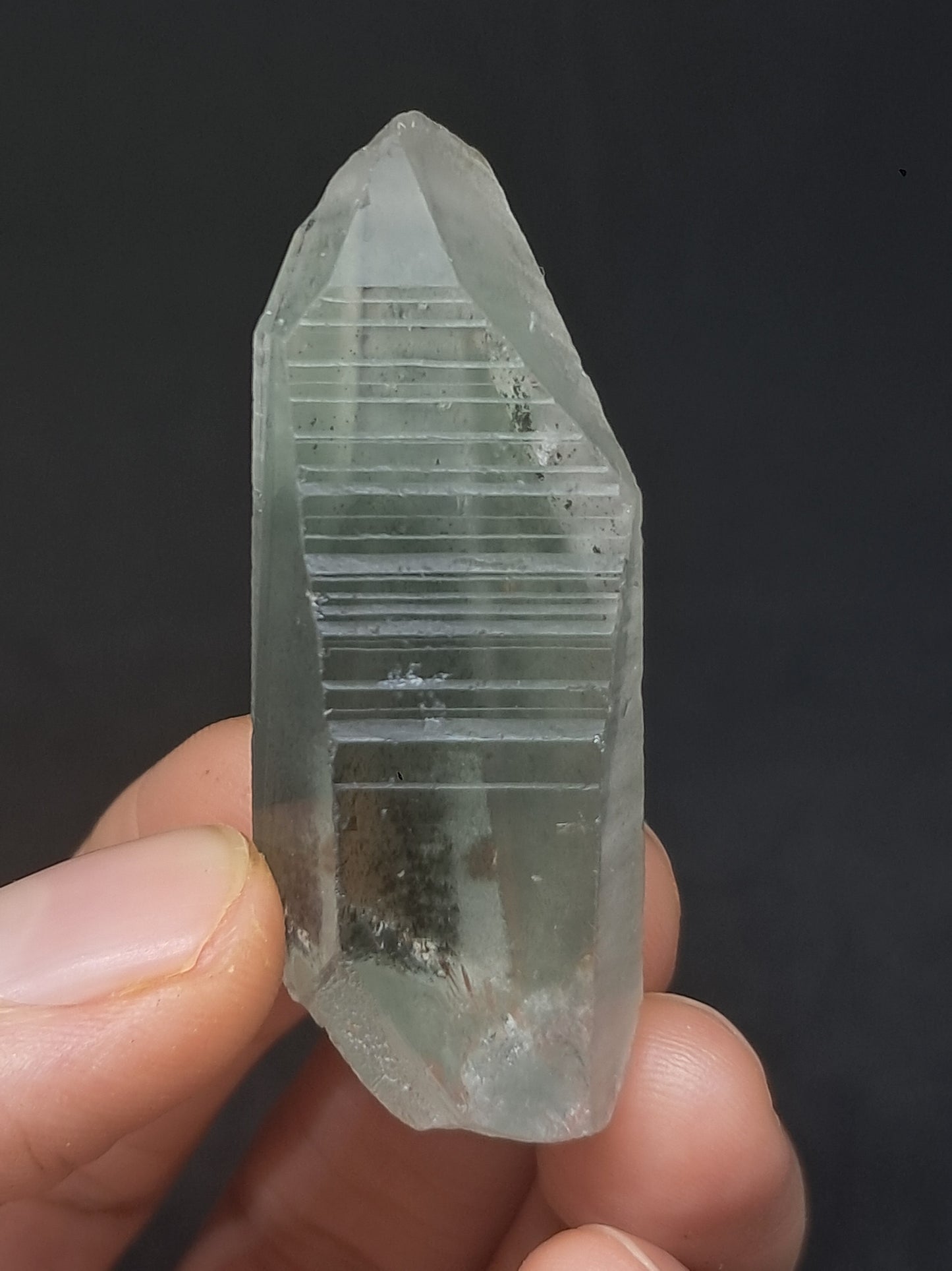 Chlorite Phantom Quartz (Karur) Natural Point | Garden Chamanic Crystal #CQ66