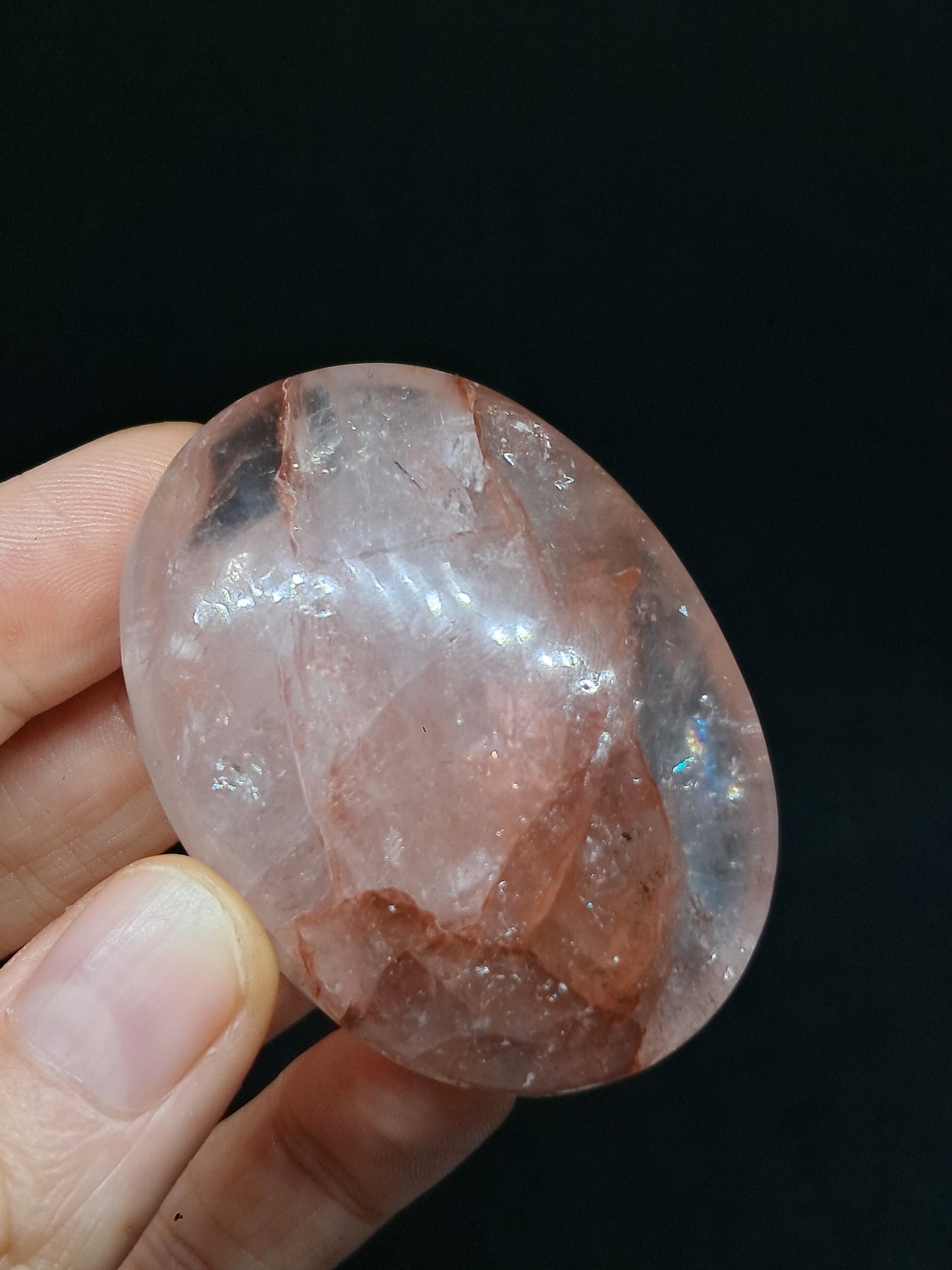 Hematite Quartz | Fire Quartz Palmstone | Good Quality Natural Stone