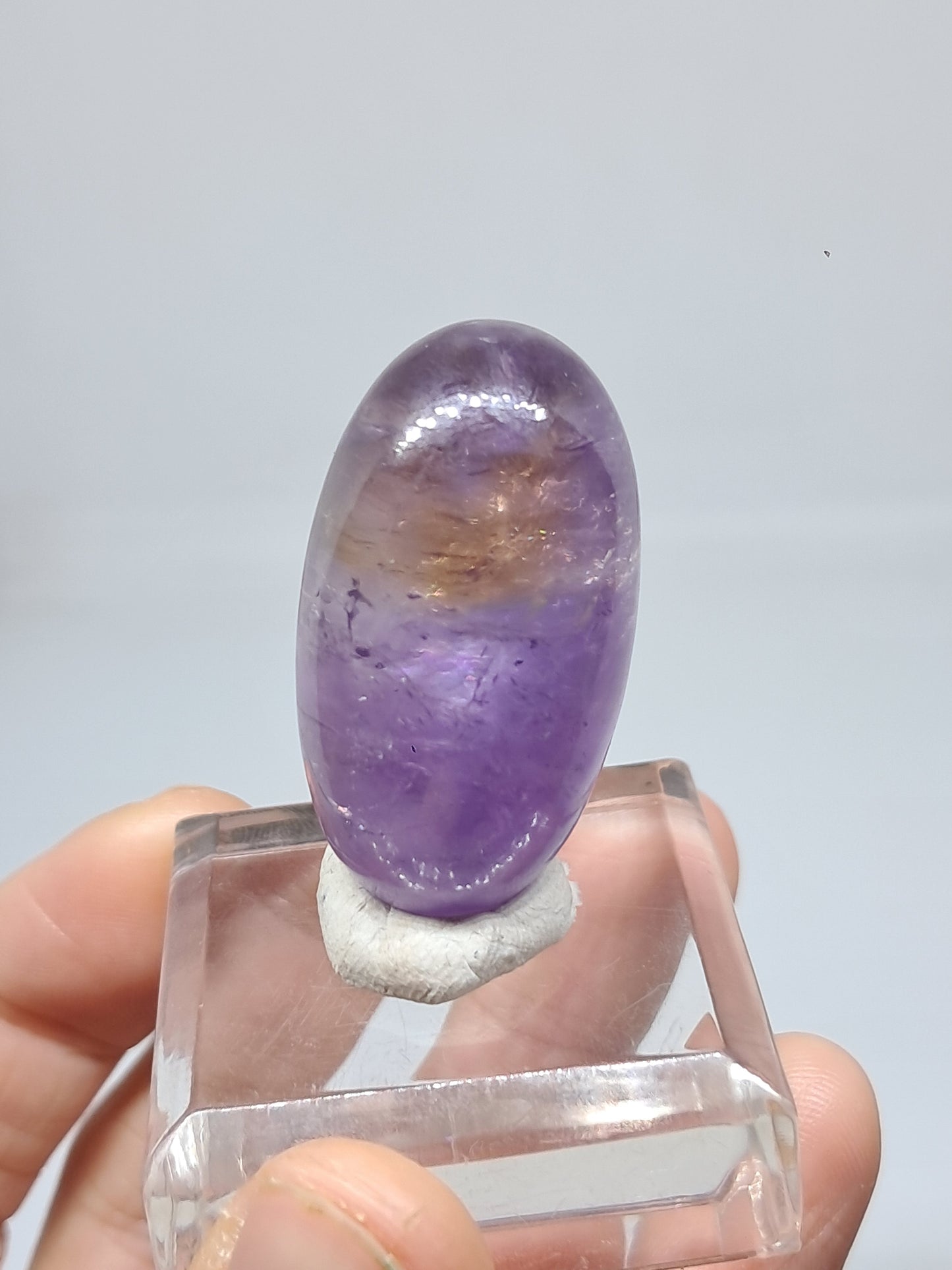 Ametrine Shivalingam (Madagascar) Polished Natural Stone #AMT5