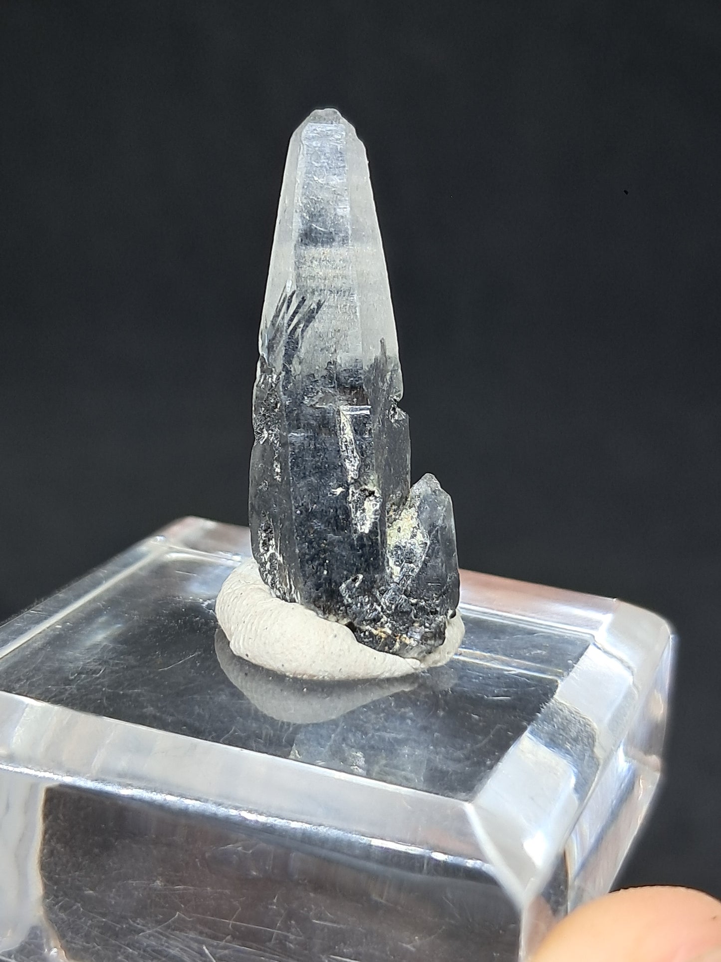 Punta de Cuarzo Turmalinado (Karur) Cristal Natural | Espécimen Mineral #TQ36