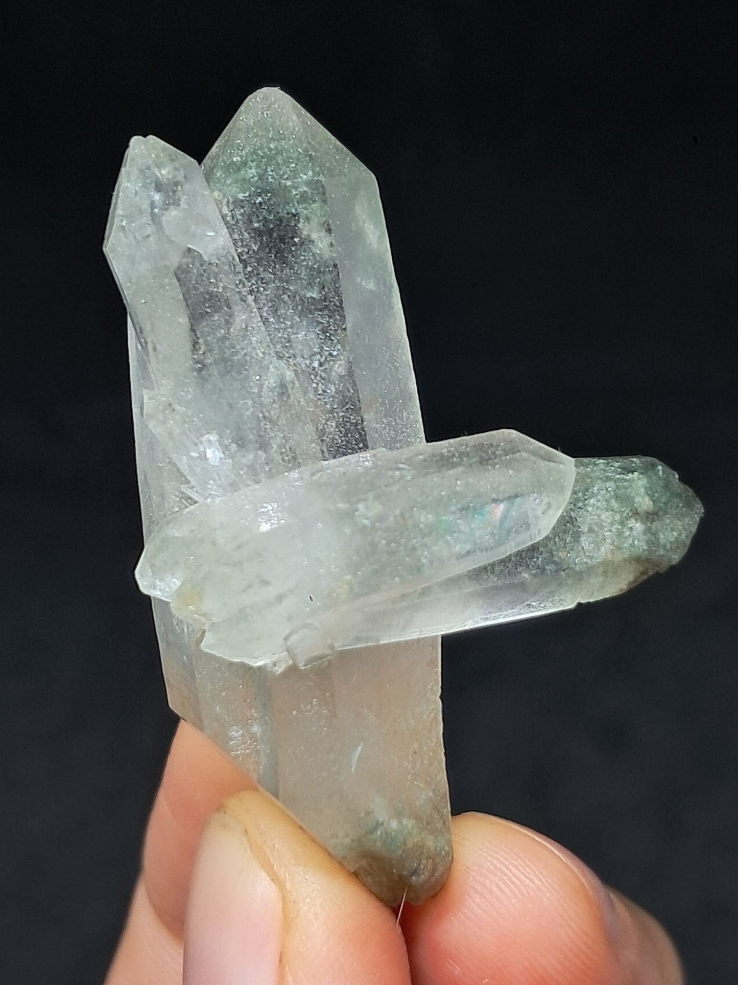 Chlorite Phantom Quartz *Bridge* *Biterminated* (Kullu) Natural Crystal | Garden Chamanic #CQ81