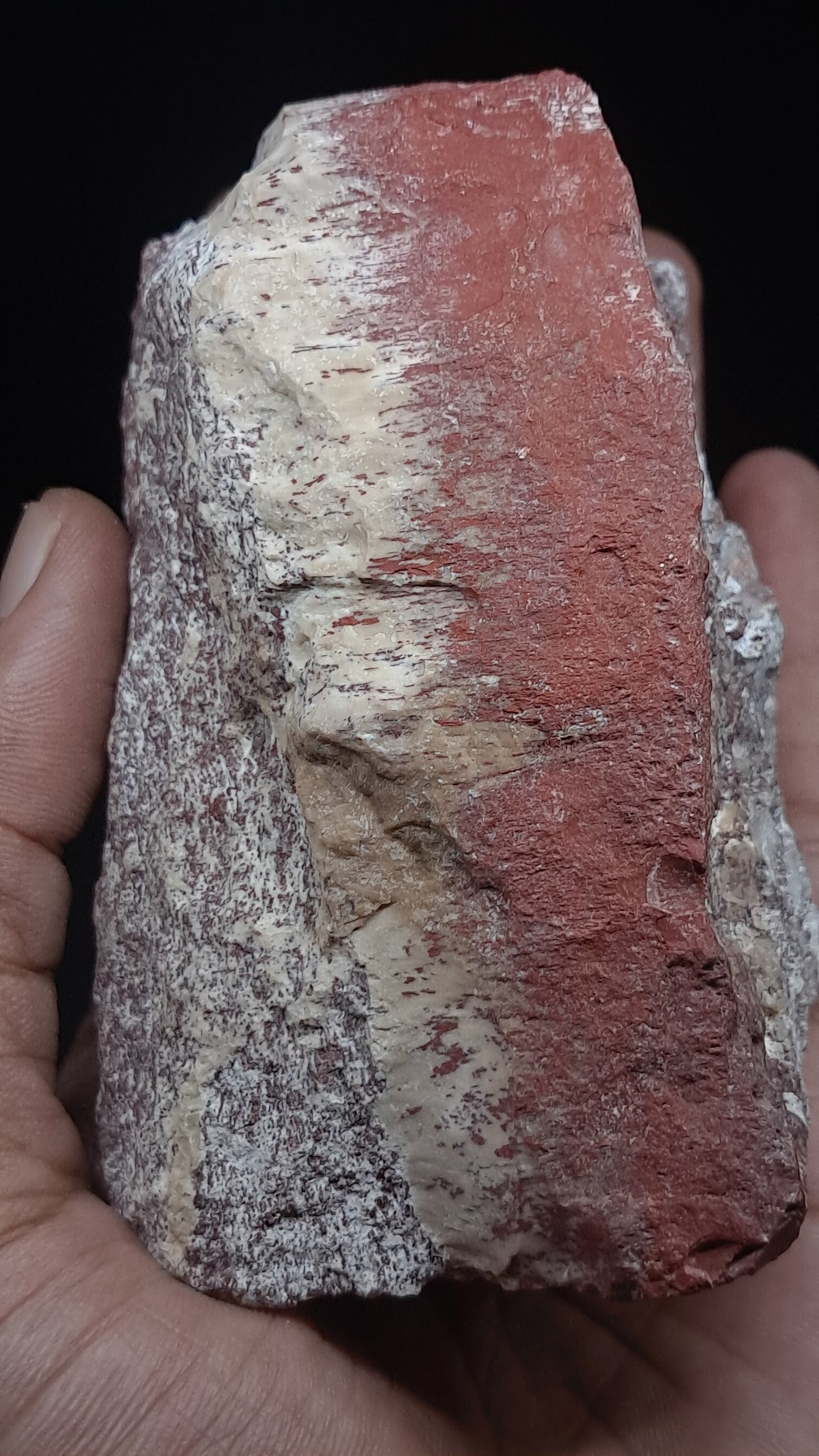 Fluorescent Alunite with Red Iron Oxide | Natural Hydrothermal Alteration Specimen #UC1