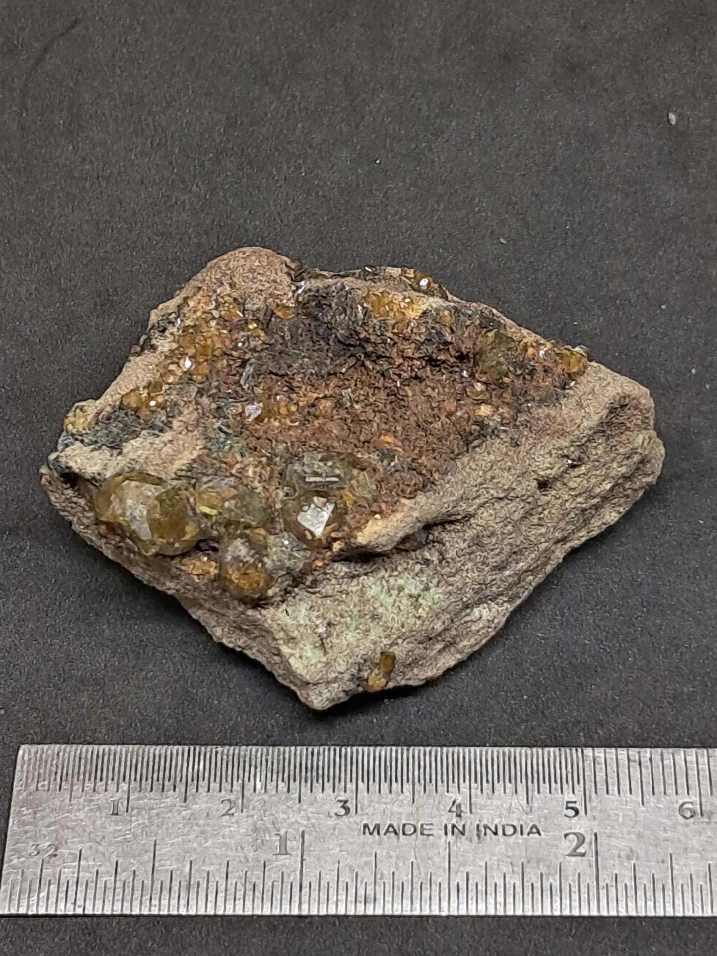 Green Garnet on Matrix (Mexico) Andradite Garnet Cluster |Rough Crystal Stone | Mineral Specimen #GR25