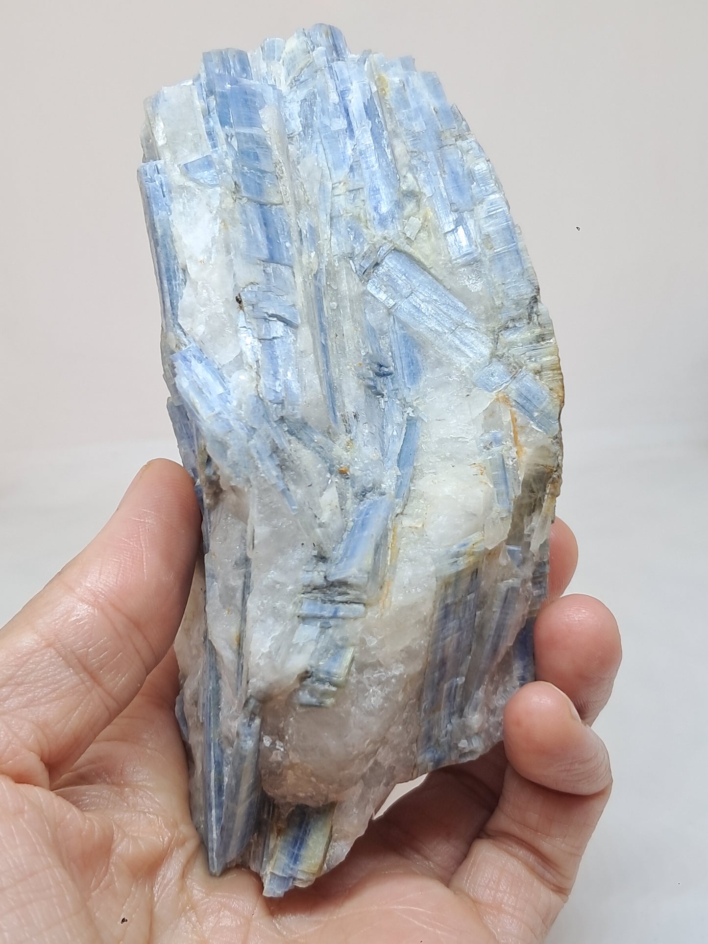 Blue Kyanite Cluster w/ Quartz (Tamil Nadu) Natural Mineral Specimen #KY1