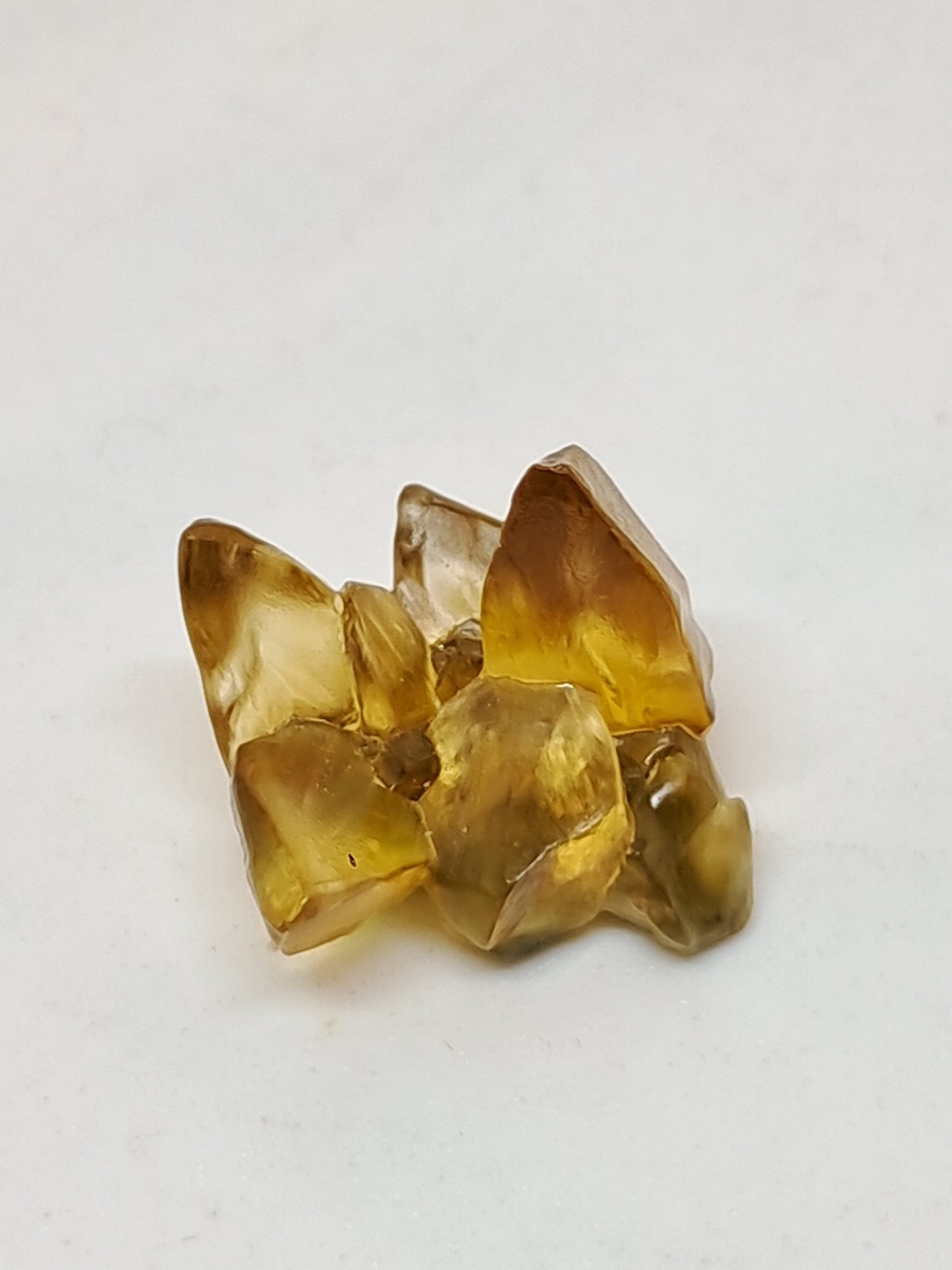 'Dog Tooth' Yellow Honey Calcite (Ahmednagar) UV Reactive Natural Crystal | Mineral Specimen #CA21
