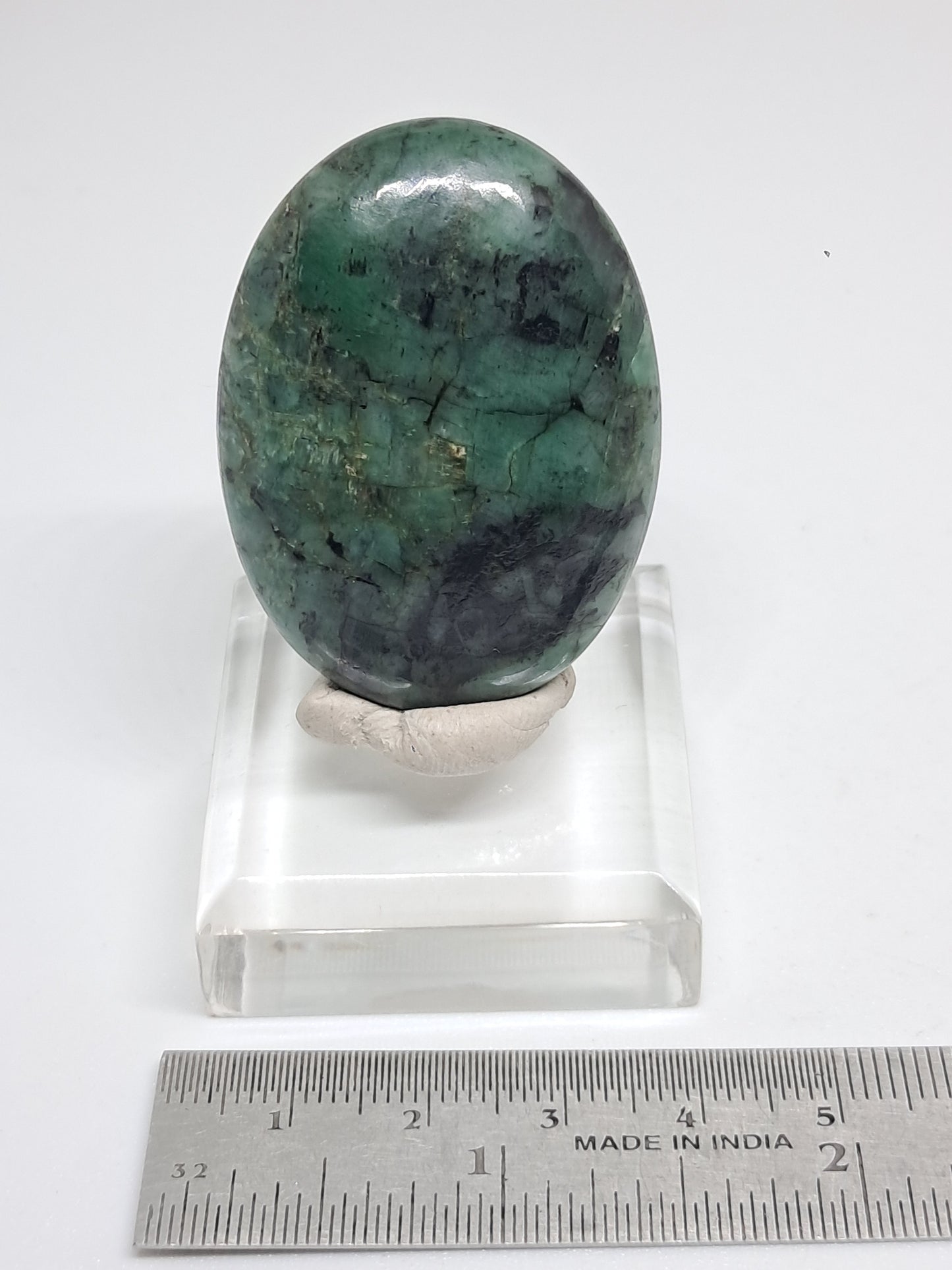 Piedra de palma esmeralda | Piedra pulida | Cristal natural n.° EM2