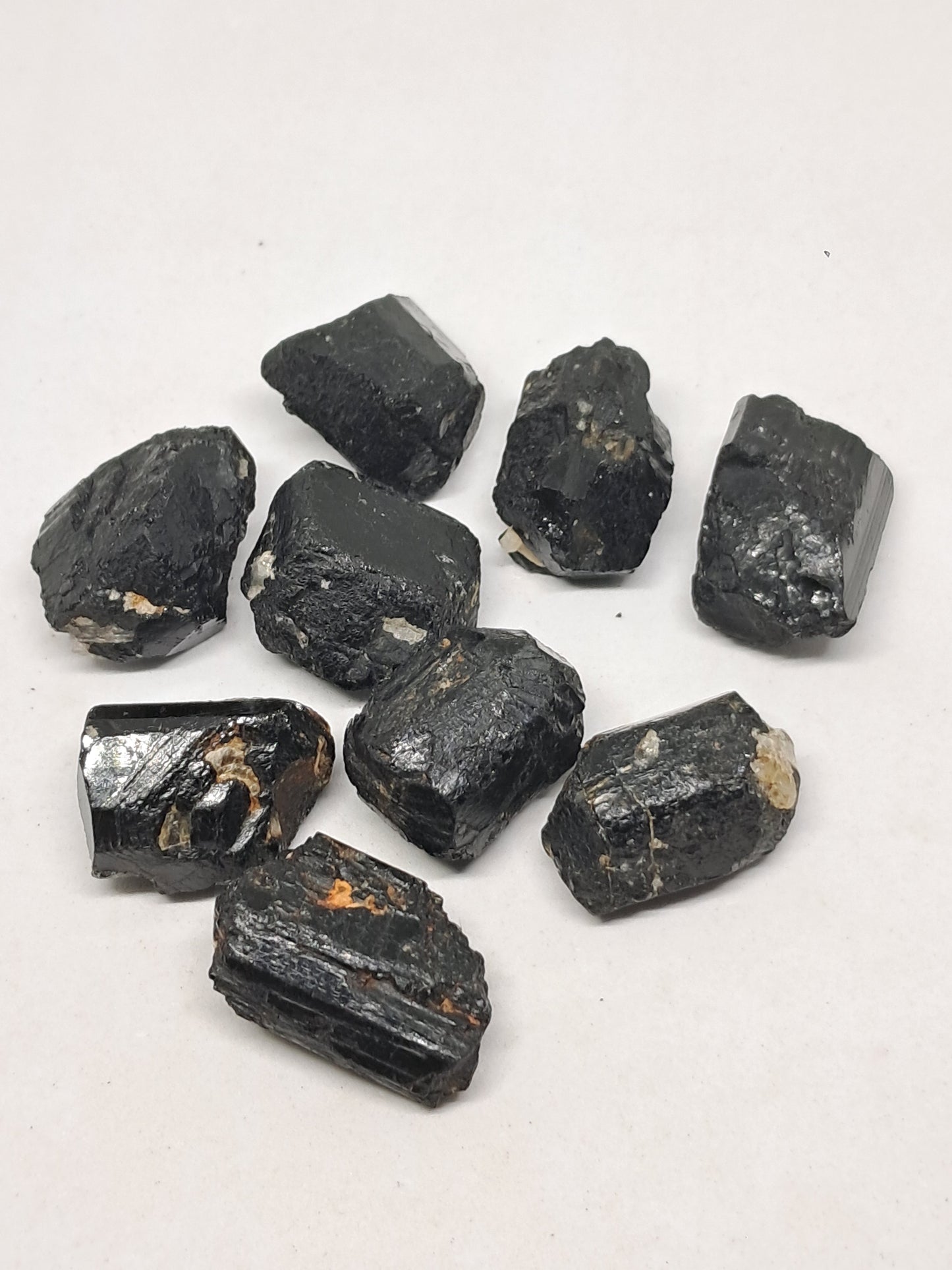 Medium Black Tourmaline Crystals (Karnataka) Natural Stone | Mineral Specimen #BT5