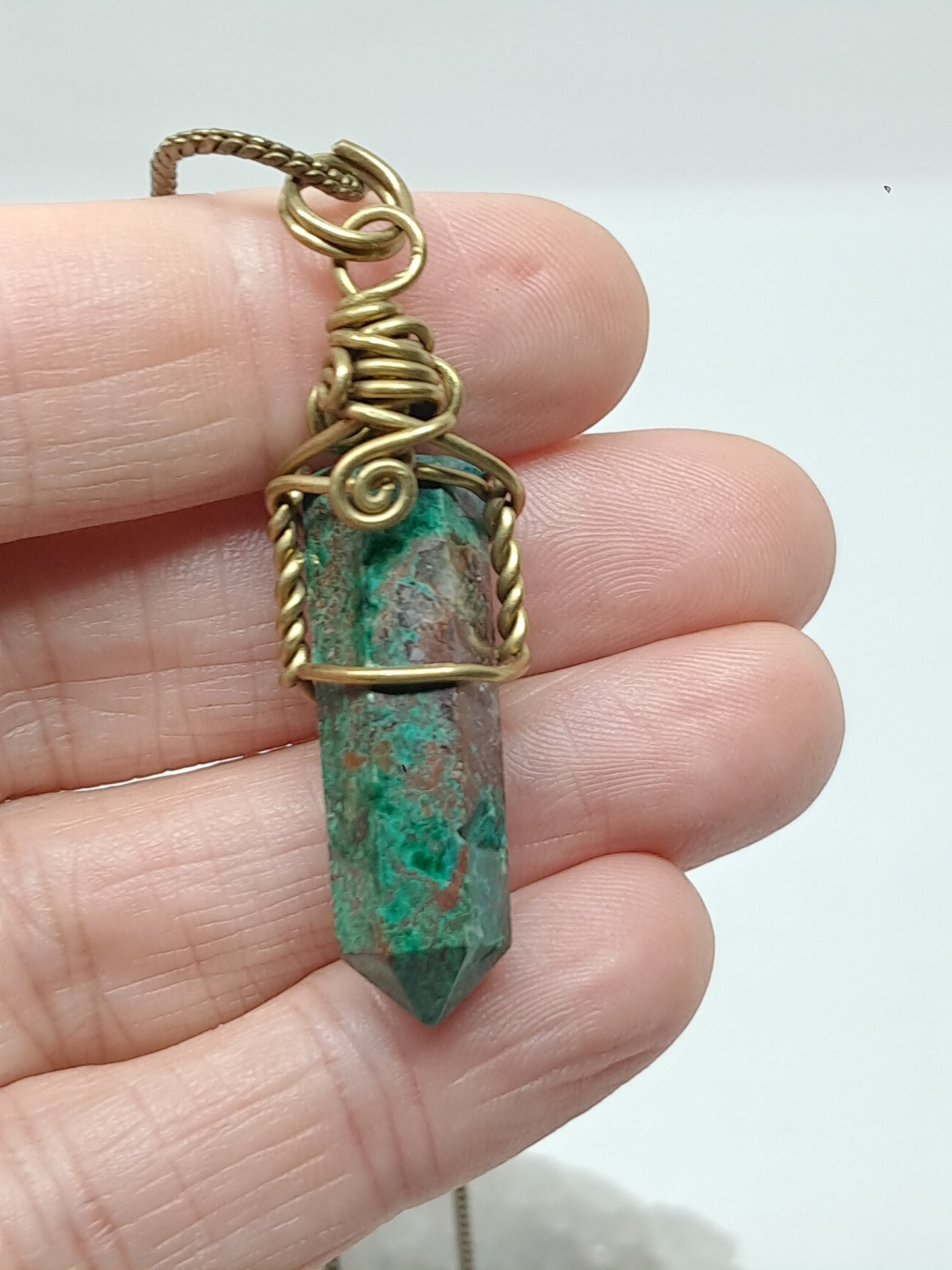 Chrysocolla Pendant | Handcrafted Jewelry #JL53