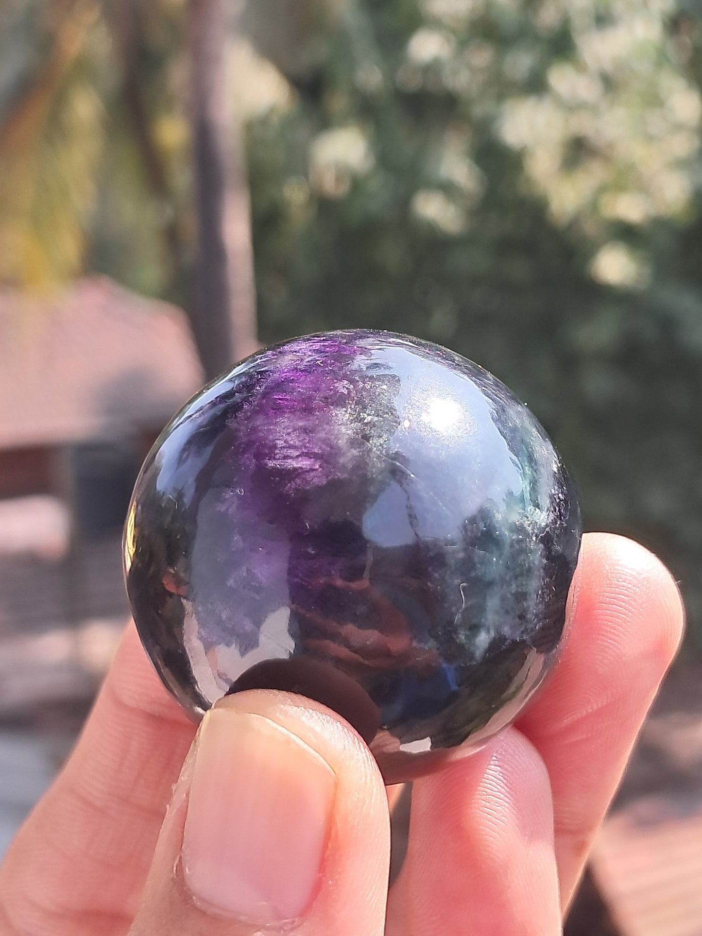 Rainbow Fluorite Sphere | Polished Natural Stone #RF3