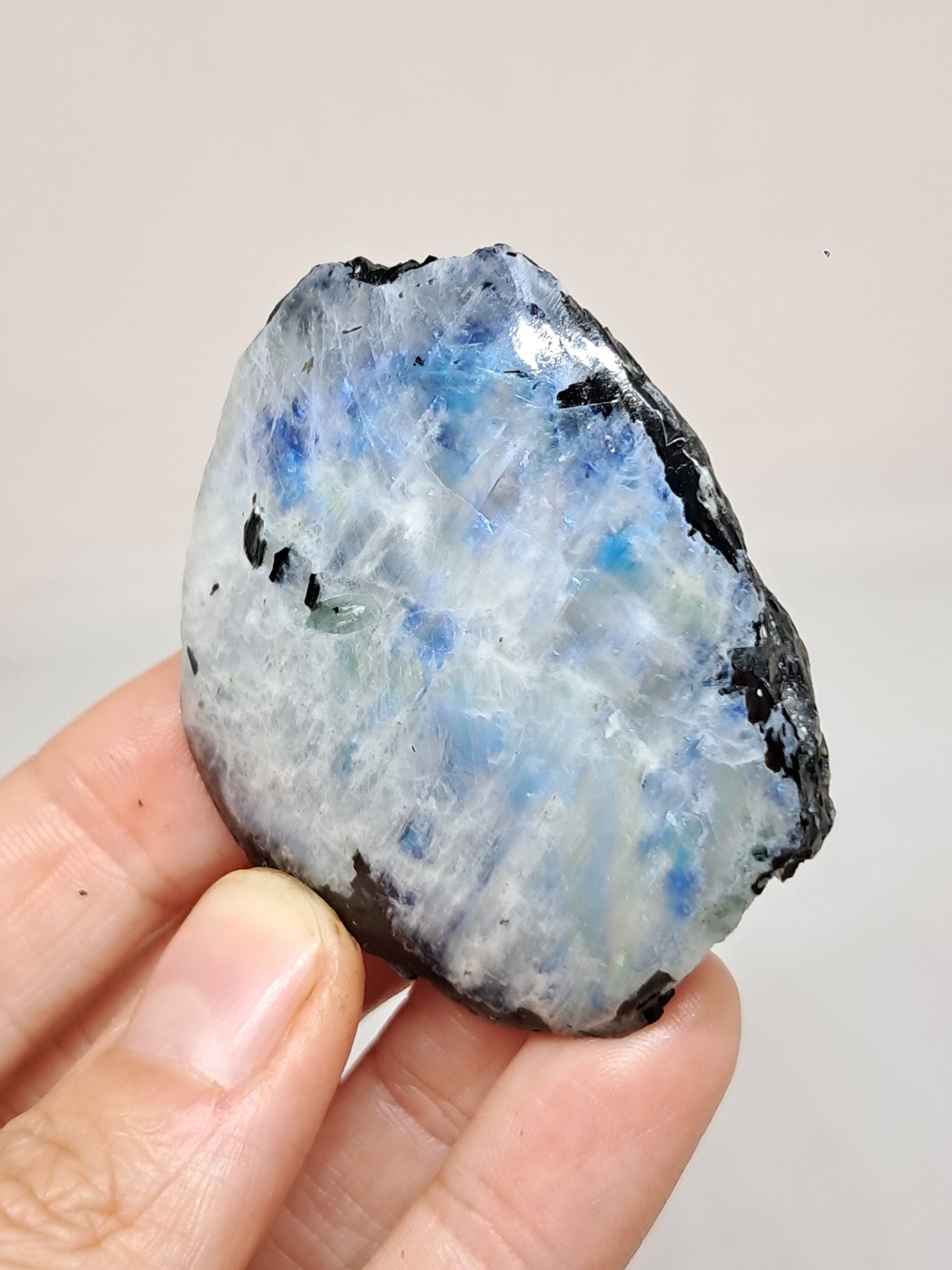 White Labradorite | Rainbow Moonstone *High Grade* (Tamil Nadu) Rough & Polished Stone | Natural Rock #MN24