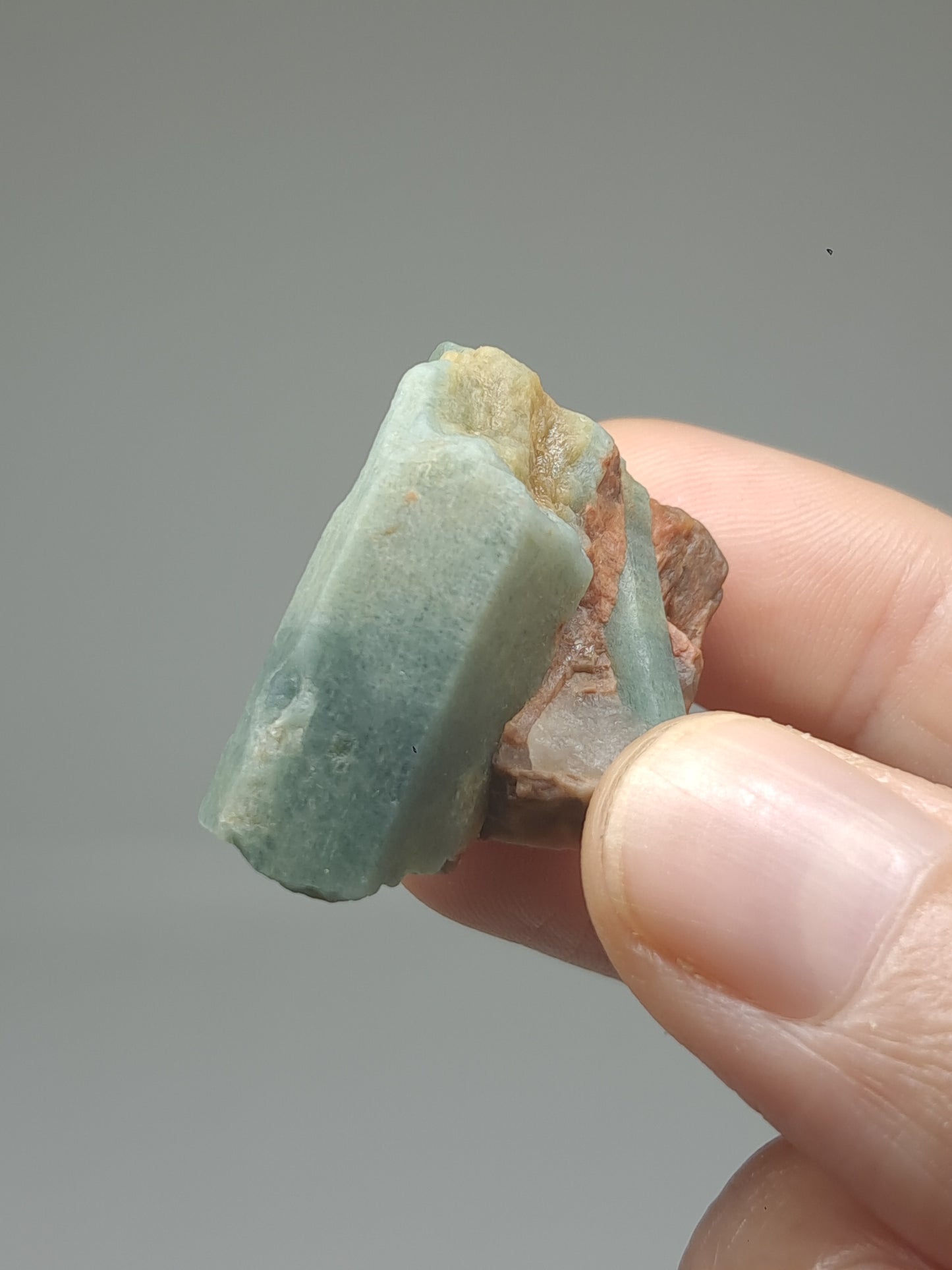 Aquamarine on Matrix (Karur) Rough Natural Crystal | Mineral Specimen #AQM42