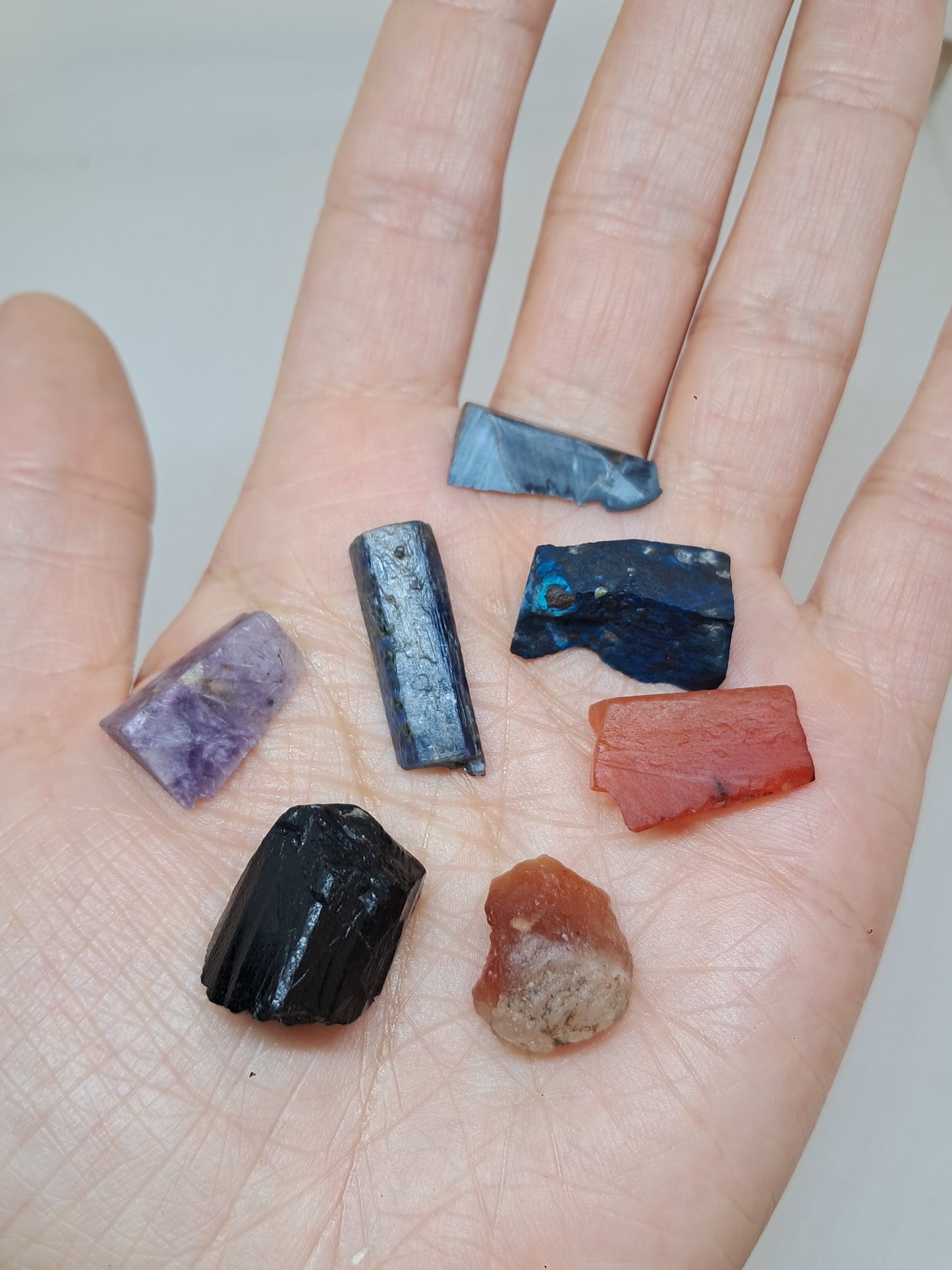 Set of 7 Small Rough Stones | Raw Crystals #RCS21