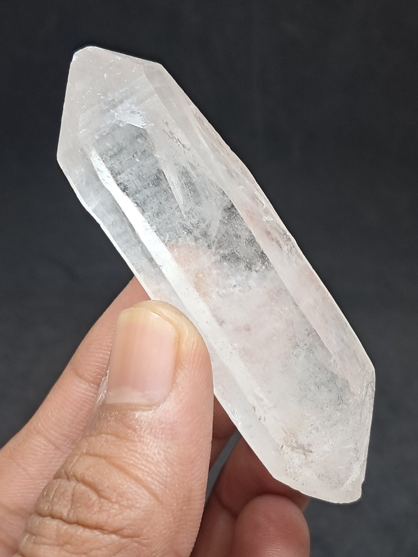 Himalayan Quartz Biterminated Self-healed Point | Natural Crystal | Mineral Specimen #CH73