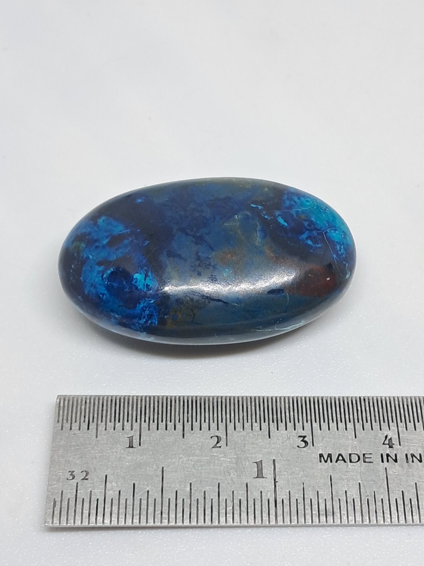 Chrysocolla w/ Azurite and Shattuckite Palmstone | Polished Natural Stone | Good Quality CM9