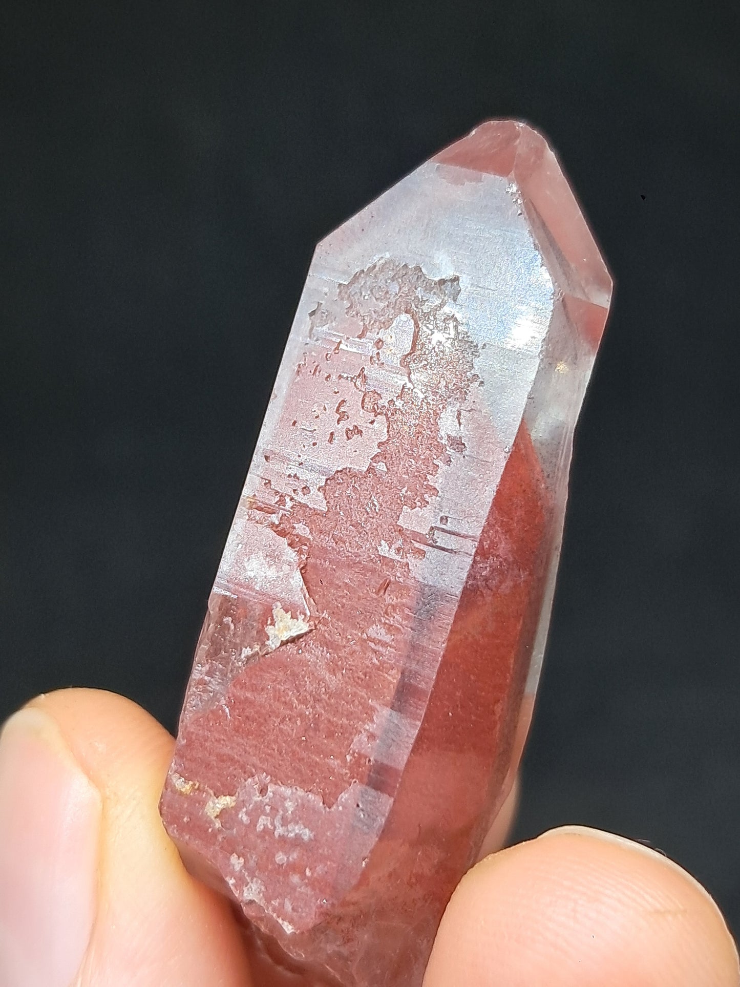 Hematite Phantom Quartz (Telangana) | Natural Crystal | Mineral Specimen #HPQ50