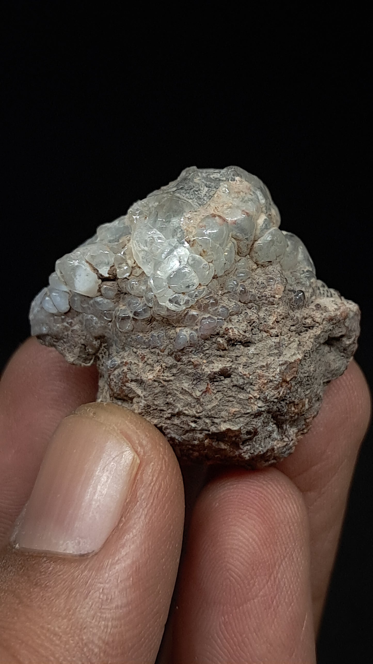 Hyalite Opal on Matrix (Mexico) Rough Crystal Stone | UV-Reactive Mineral Specimen #OH7