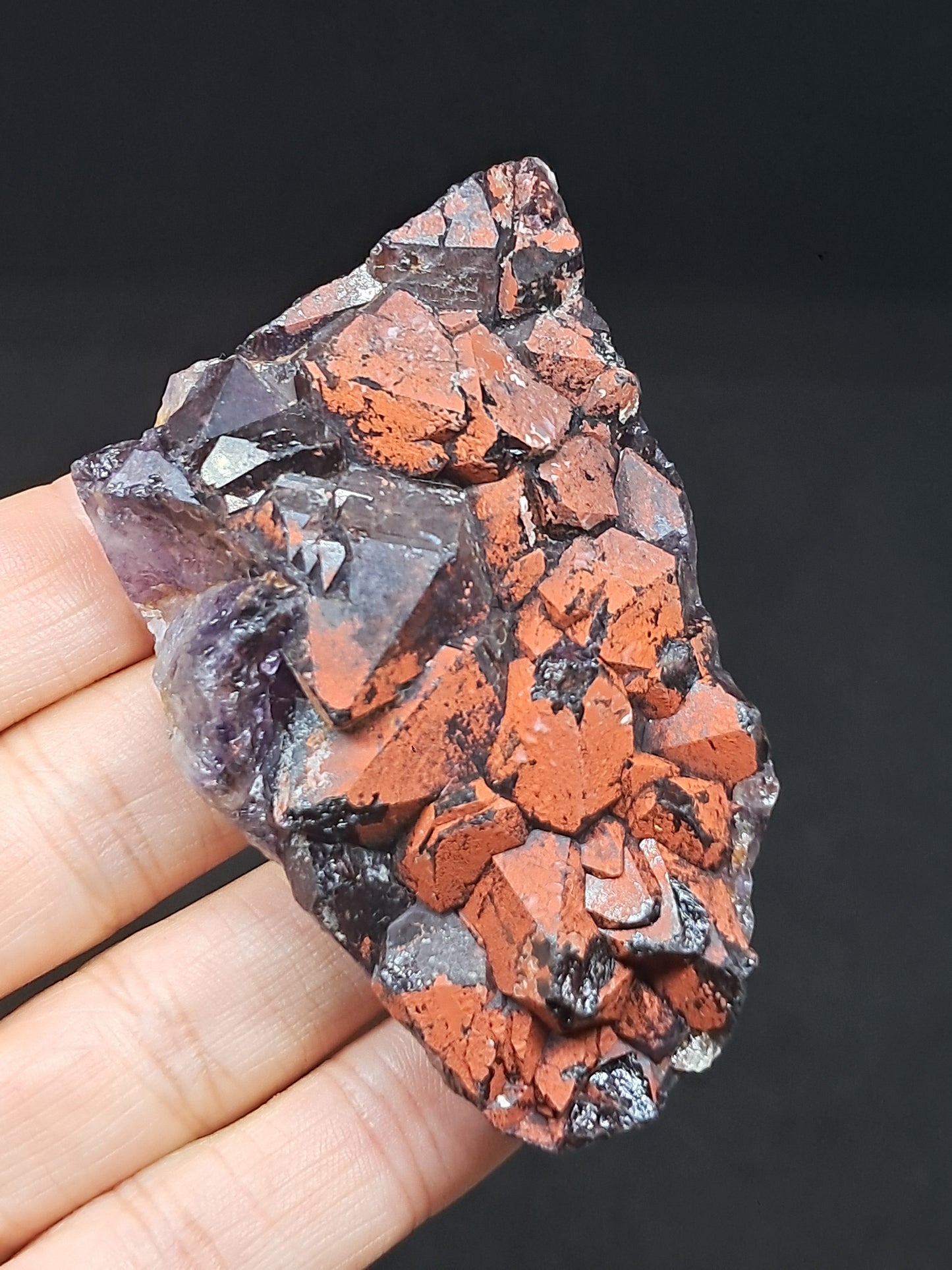Amethyst w/ Hematite Cluster (Madhya Pradesh) | Mineral Specimen | Natural Stone #AM6