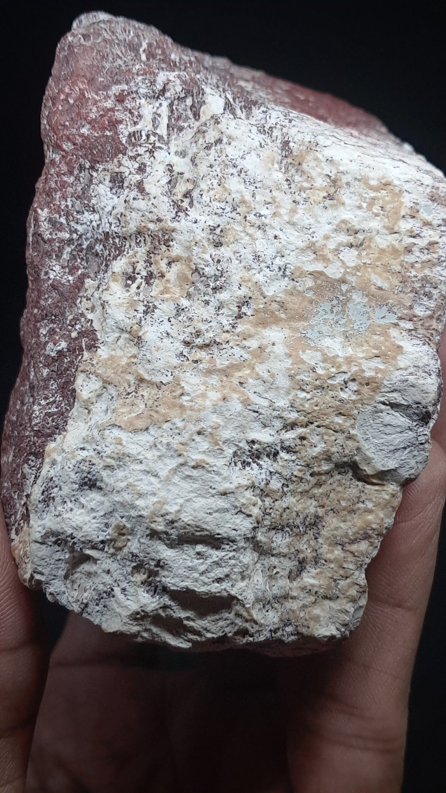Fluorescent Alunite with Red Iron Oxide | Natural Hydrothermal Alteration Specimen #UC1