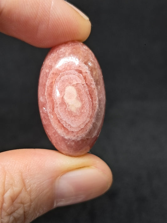 Rhodocrosite Shivalingam (Argentina) Polished Stone | Concentric Circles | Rare Mineral #RHD6