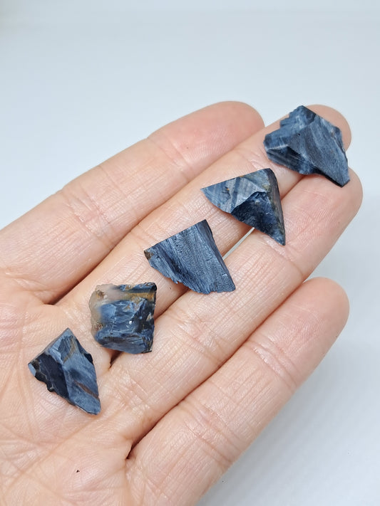 Set of 5 Raw Chips of Pietersite | Rare Stone #RCS29