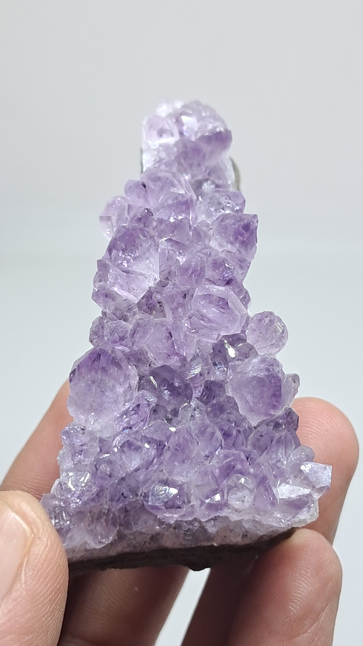 Deep Purple Amethyst On Agate (Brazil) | Natural Cluster | Mineral Specimen #AMB7