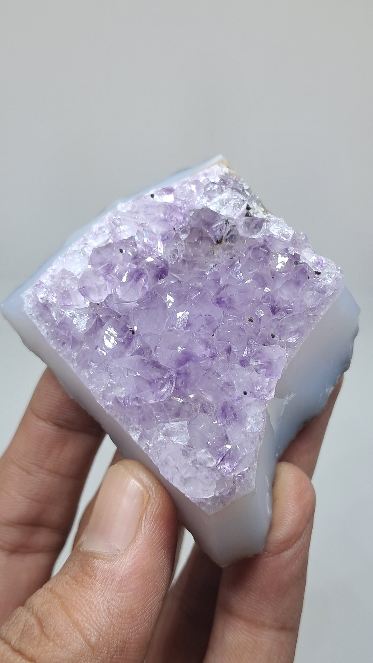 Amatista lavanda morada (Brasil) | Drusa natural | Espécimen mineral #AMB10