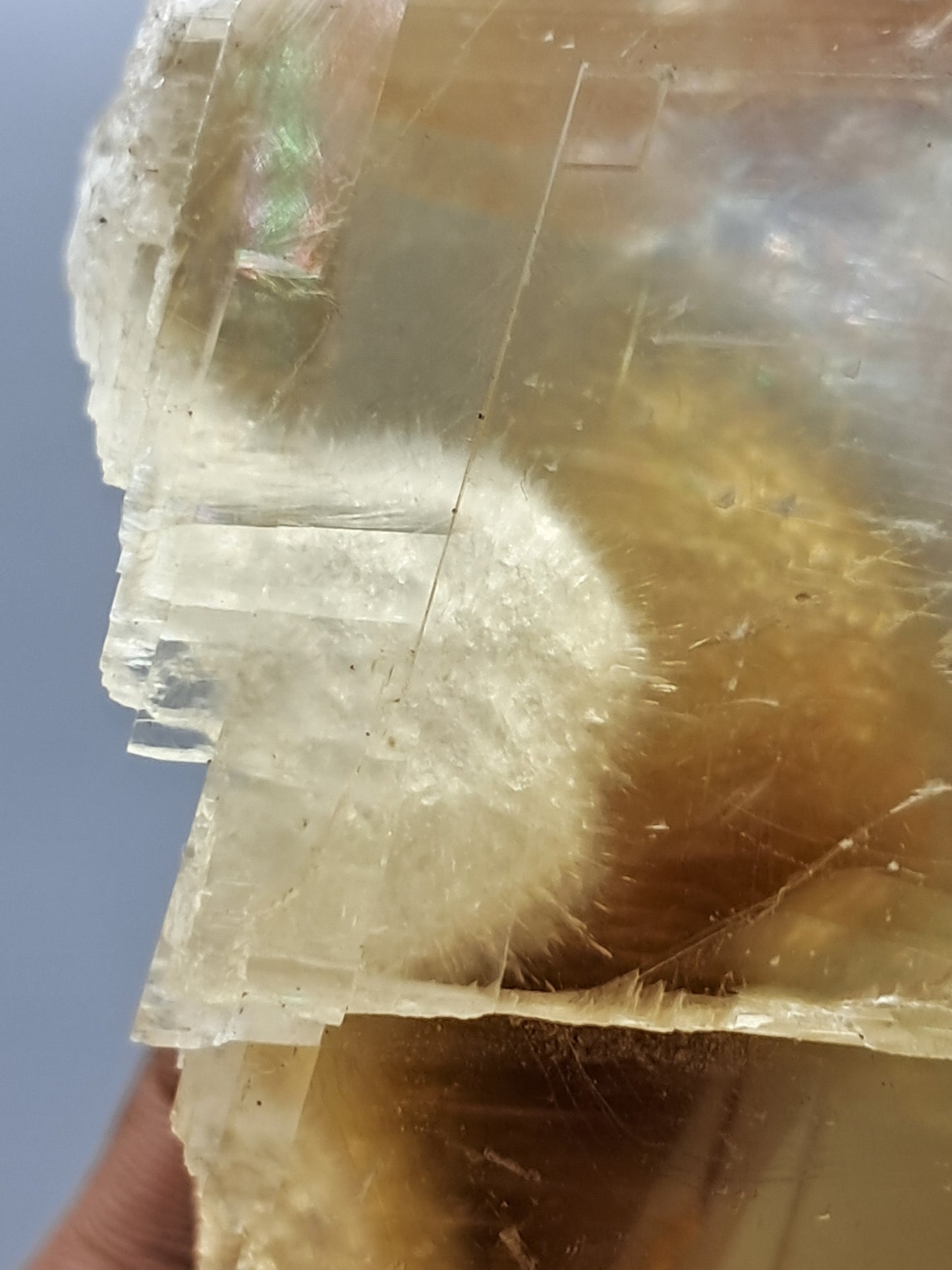Honey Calcite w/ Okenite (India) Rough Crystal | Natural Stone | Mineral Specimen #CA18