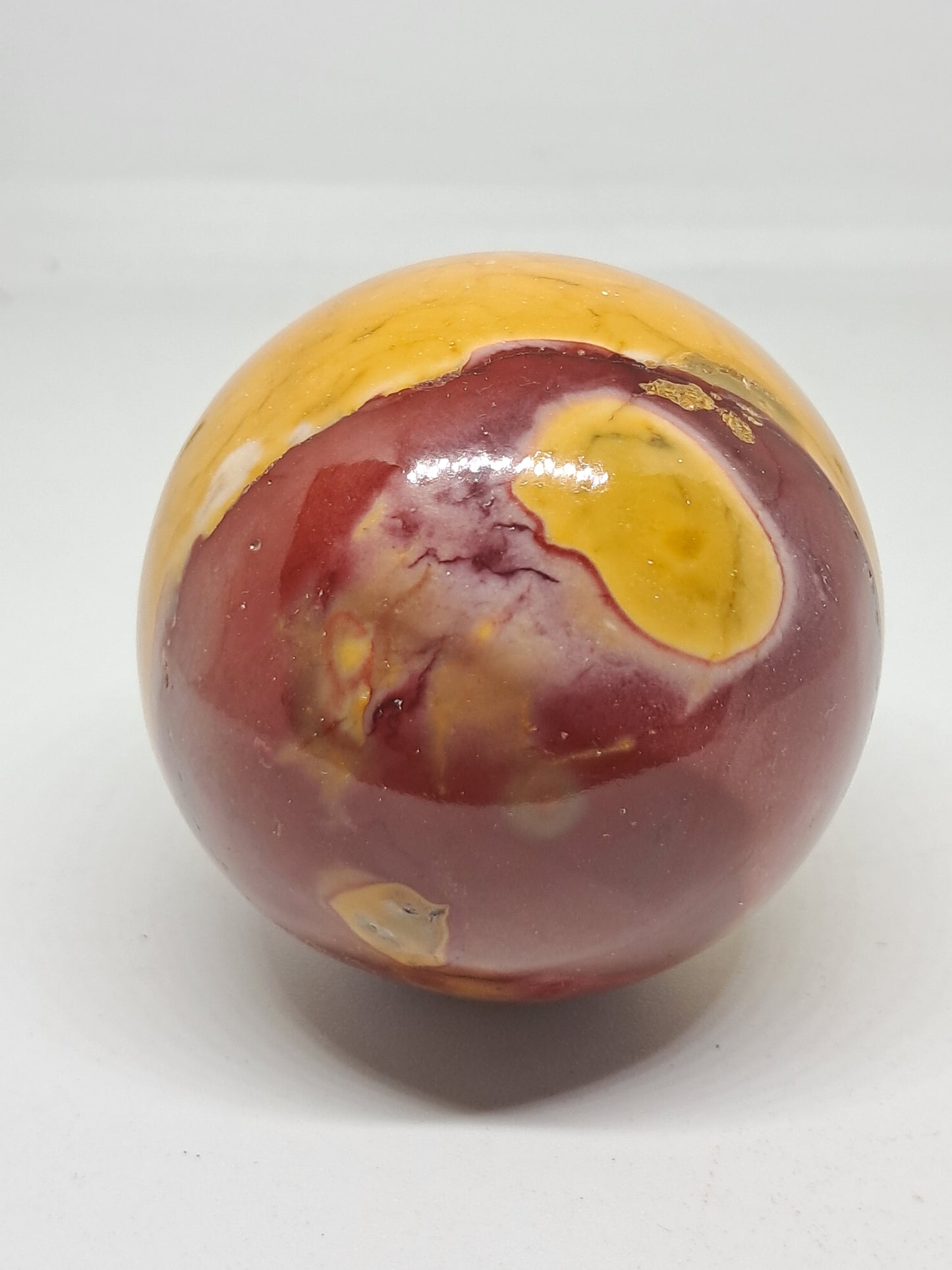 Esfera de jaspe mokaíta | Piedra natural pulida | Tamaño grande #MJP1