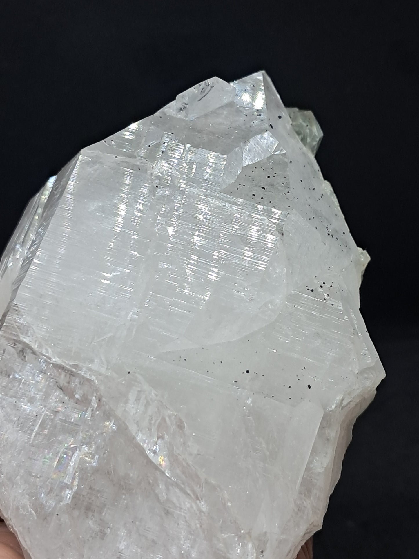 Himalayan Quartz Crystal Point with Magnetite Inclusions XL | High Grade | Natural Stone | Mineral Specimen #CH54