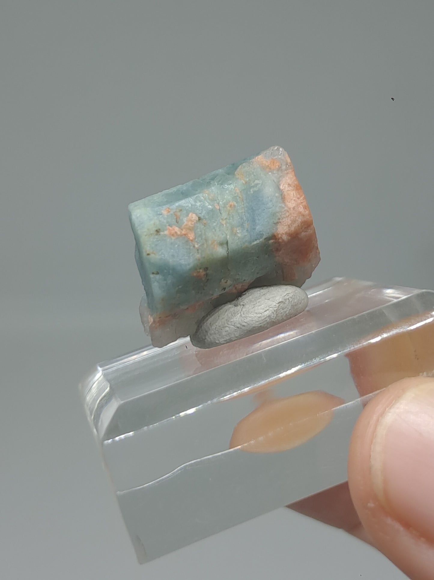 Aquamarine w/ Quartz (Karur) Rough Natural Crystal | Mineral Specimen #AQM53