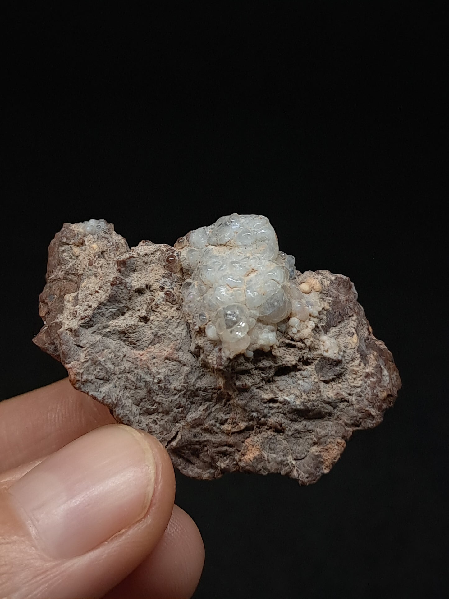 Hyalite Opal on Matrix (Mexico) Rough Crystal Stone | UV-Reactive Mineral Specimen #OH9