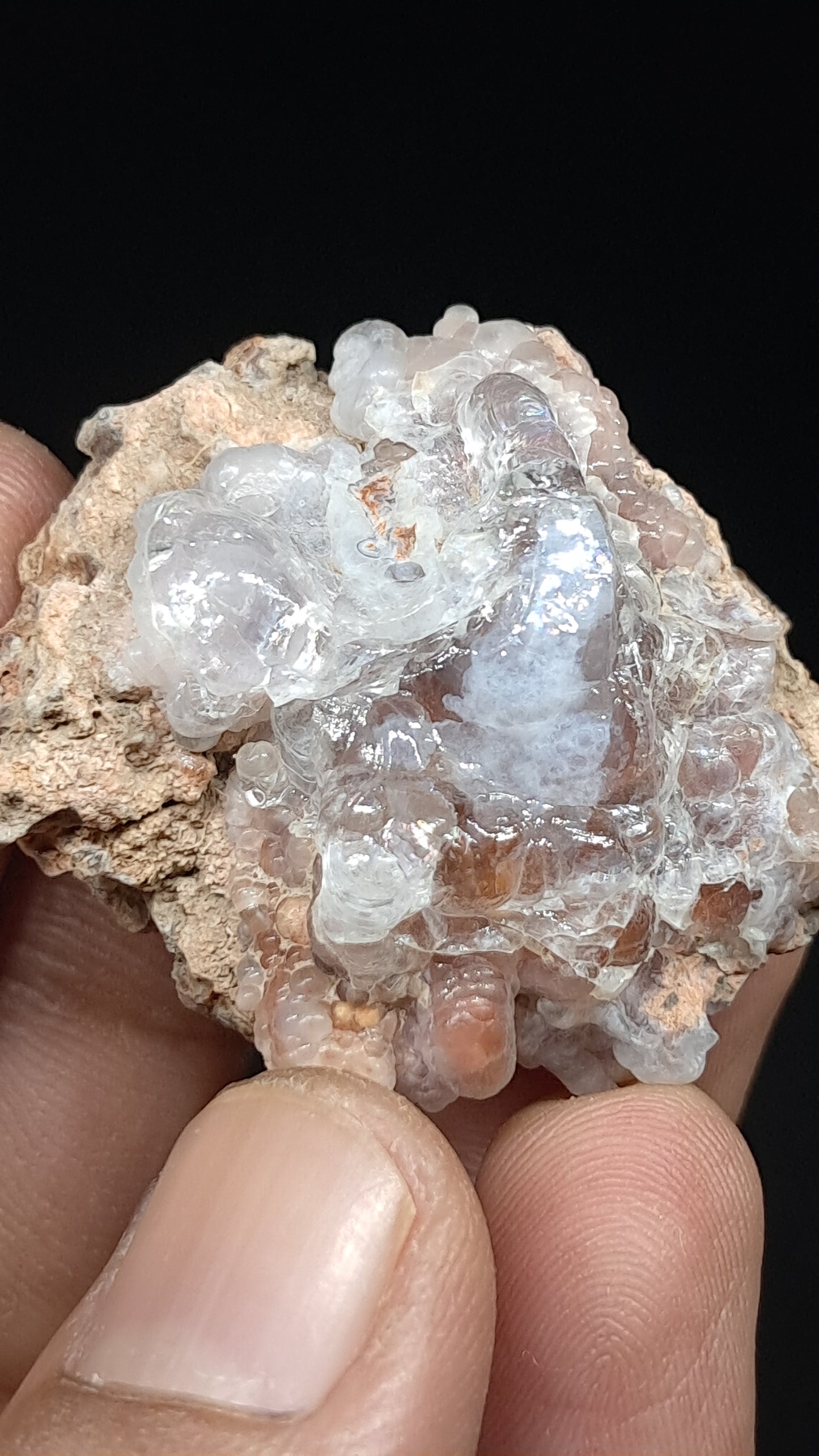 Hyalite Opal on Matrix (Mexico) Rough Crystal Stone | UV-Reactive Mineral Specimen #OH4