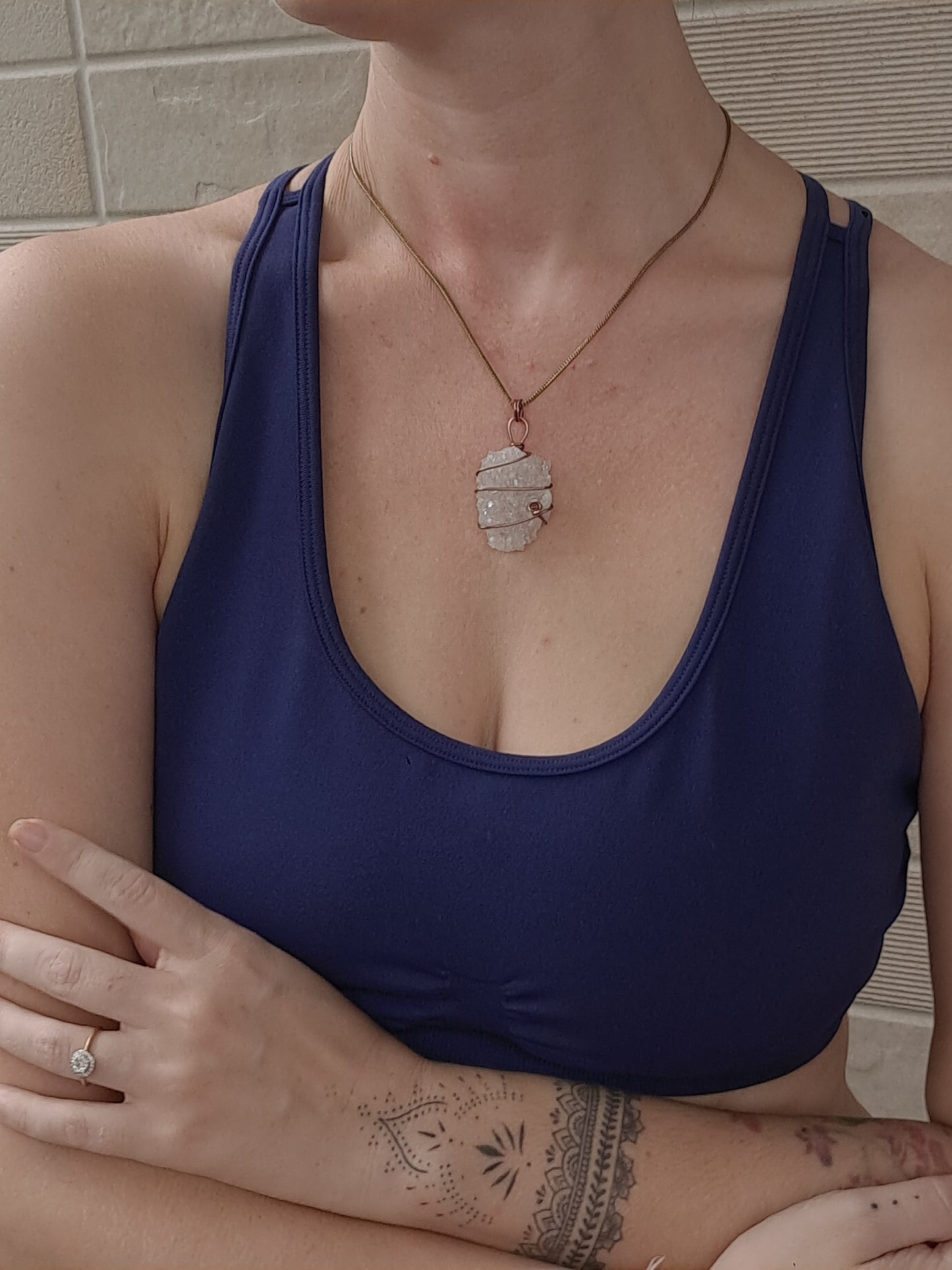 Clear Apophyllite Pendant | Handcrafted Jewelry | Unique Necklace #JL49