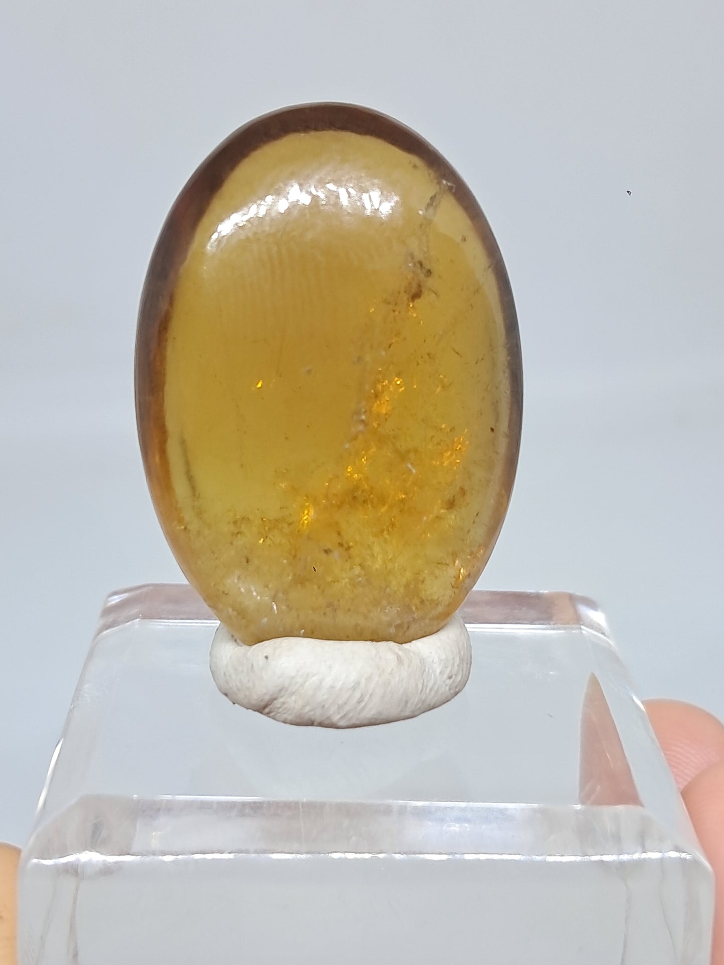 Palmstone de Citrino Natural | Piedra Pulida | Amarillo Ahumado | Alta Calidad