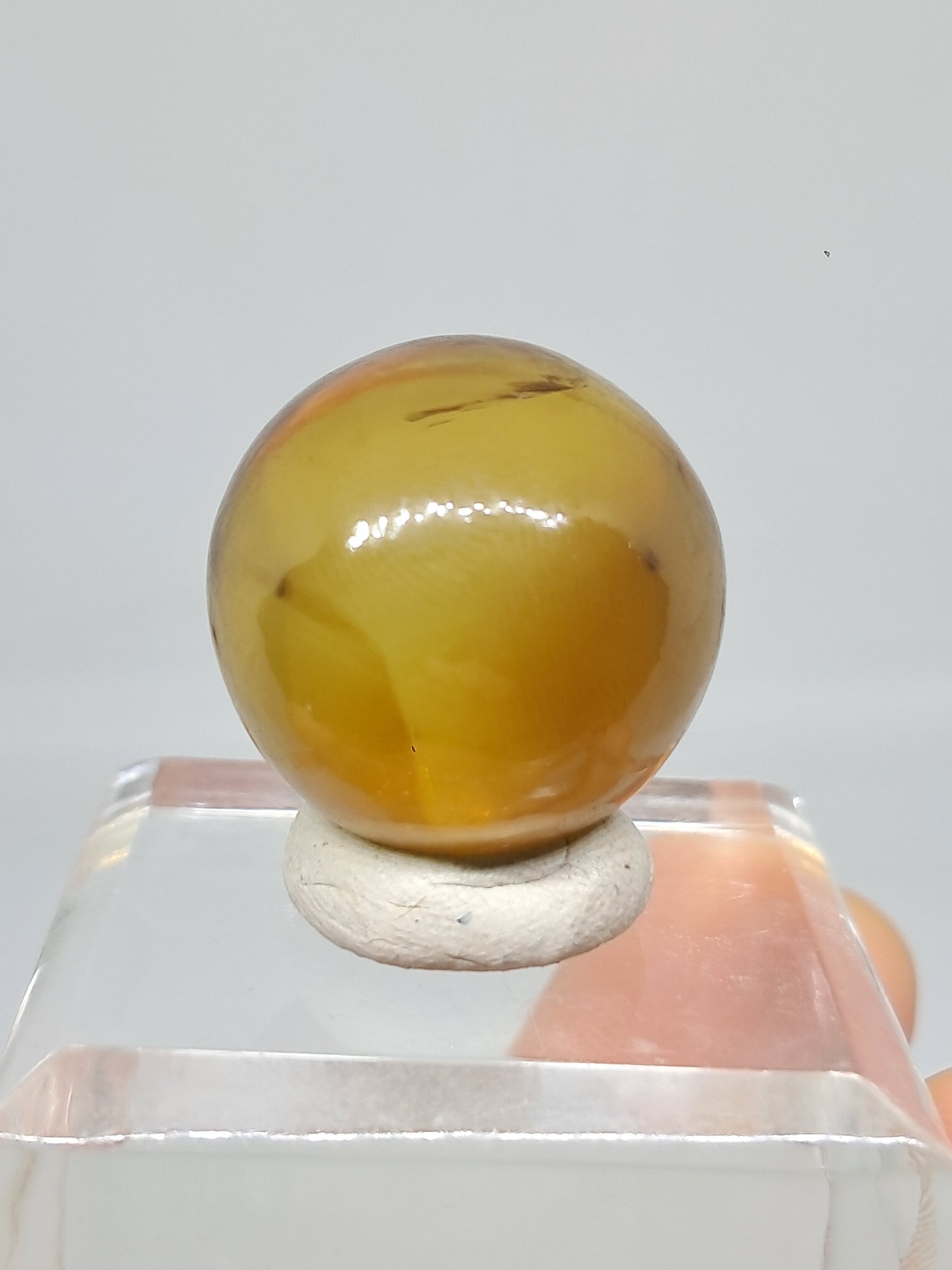 Natural Citrine Sphere | Polished Stone | Smokey Yellow | High Quality