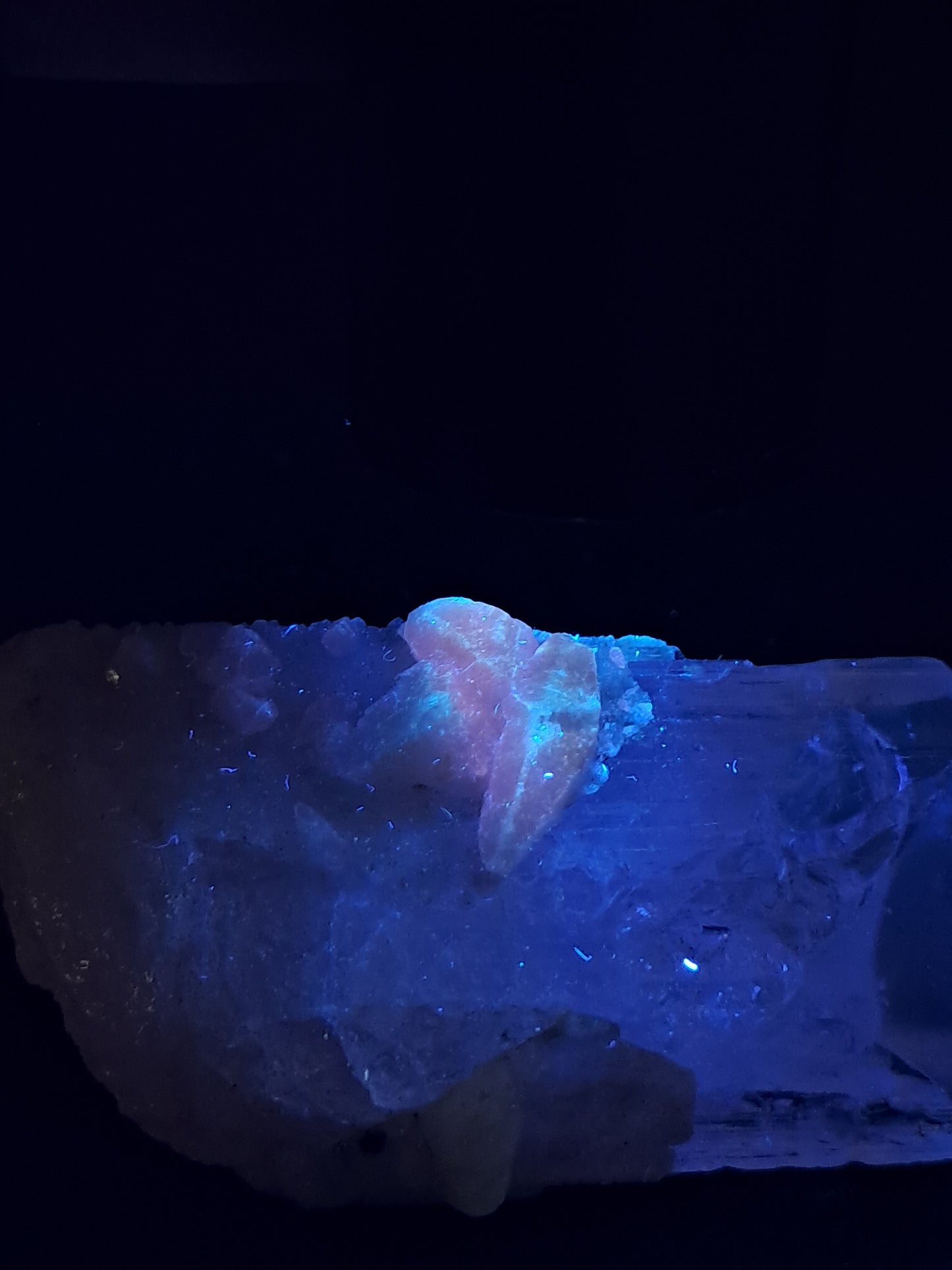 Danburite Natural Crystal (Mexico) w/ UV-reactive Calcite #DNB2