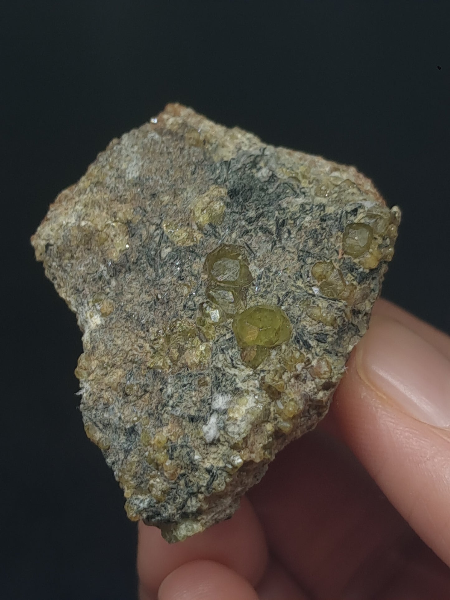 Green Garnet on Matrix (Mexico) Andradite Garnet Cluster |Rough Crystal Stone | Mineral Specimen #GR24