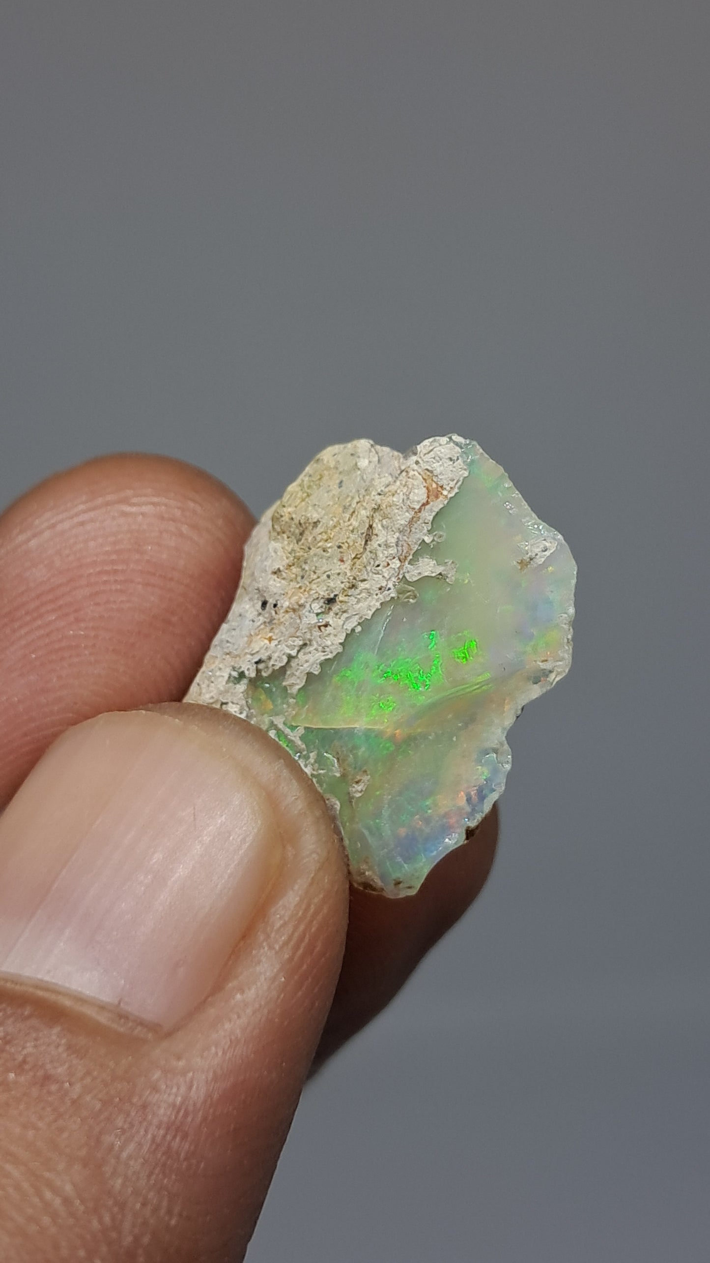 Natural Ethiopian Opal Rough | White Hydrophane Opal with Bright Play of Color #OP23