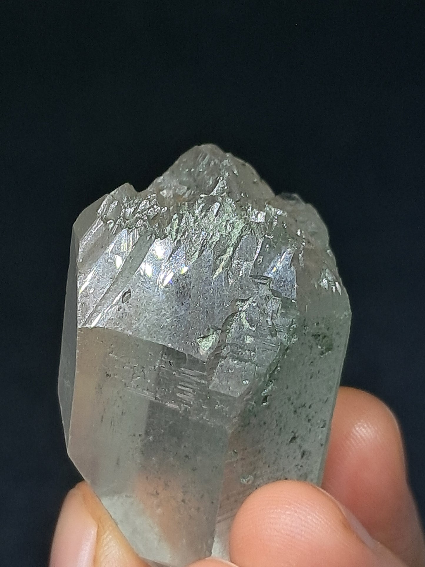 Chlorite Phantom *Self-Healed* Point (Kullu) Natural Crystal | Garden Chamanic Quartz #CQ77