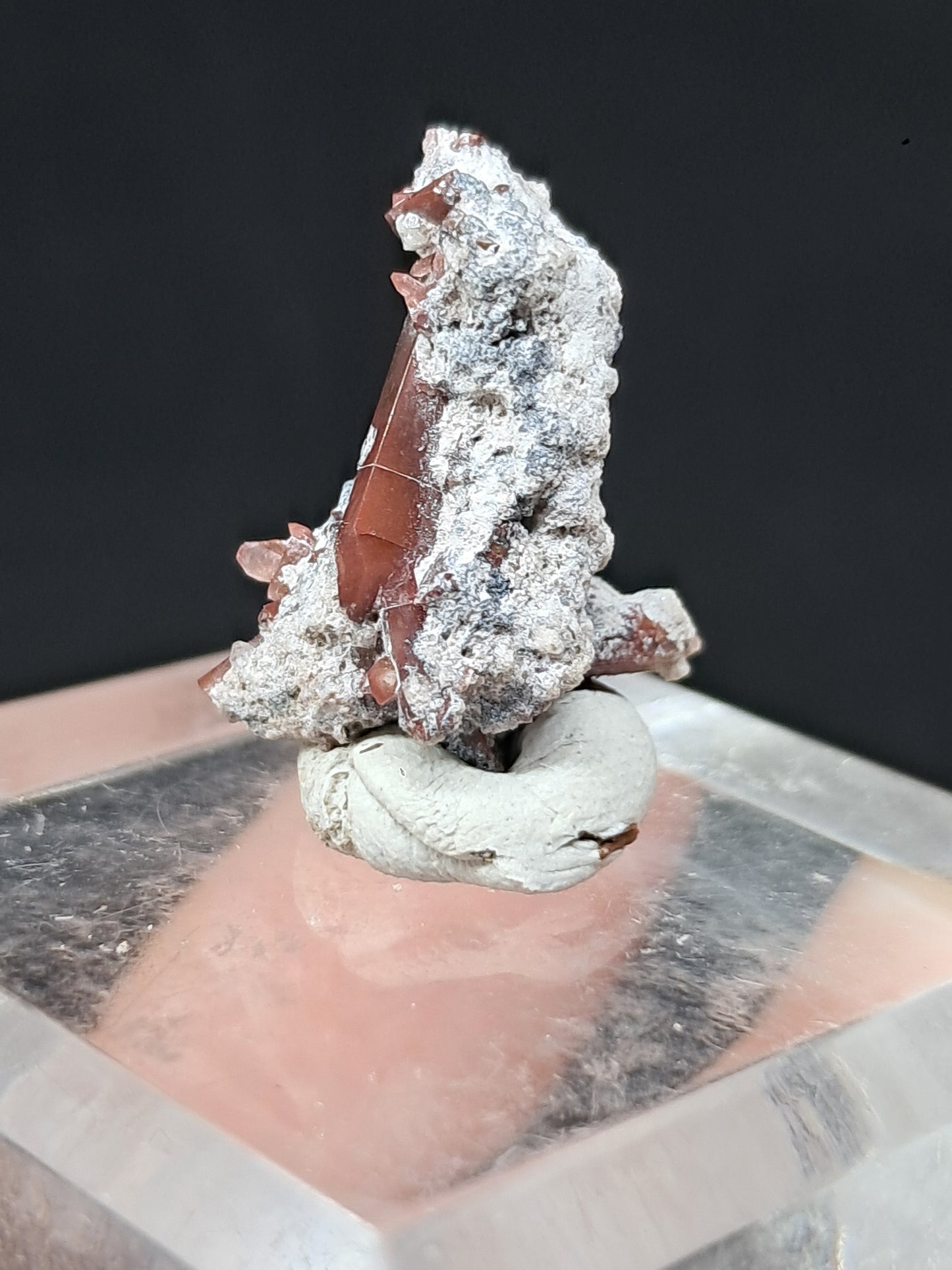 Cristales de topacio natural en matriz (México), piedra preciosa rara | Ejemplar mineral n.° TPZ18