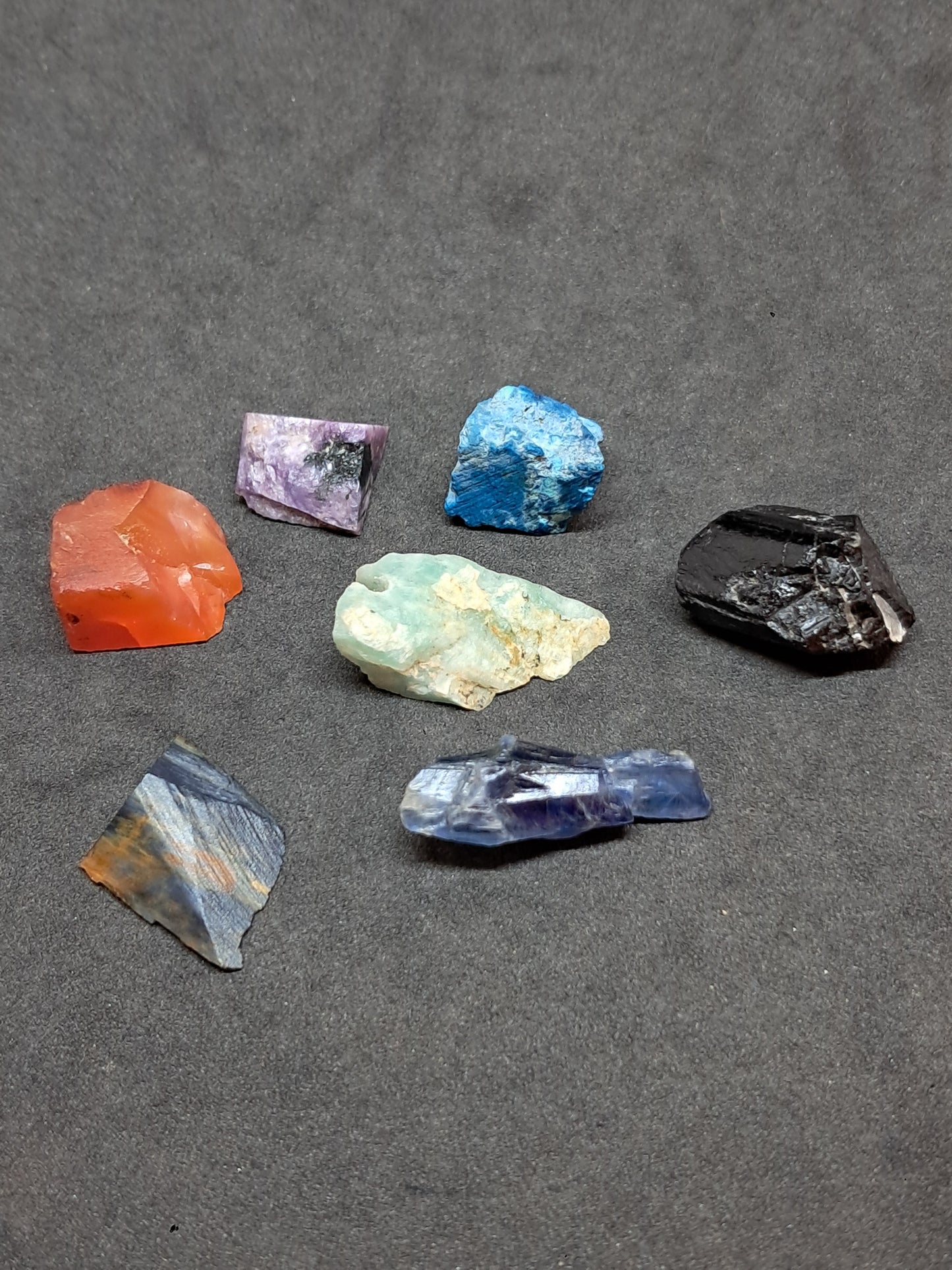 Set of 7 Small Rough Stones | Raw Crystals #RCS23