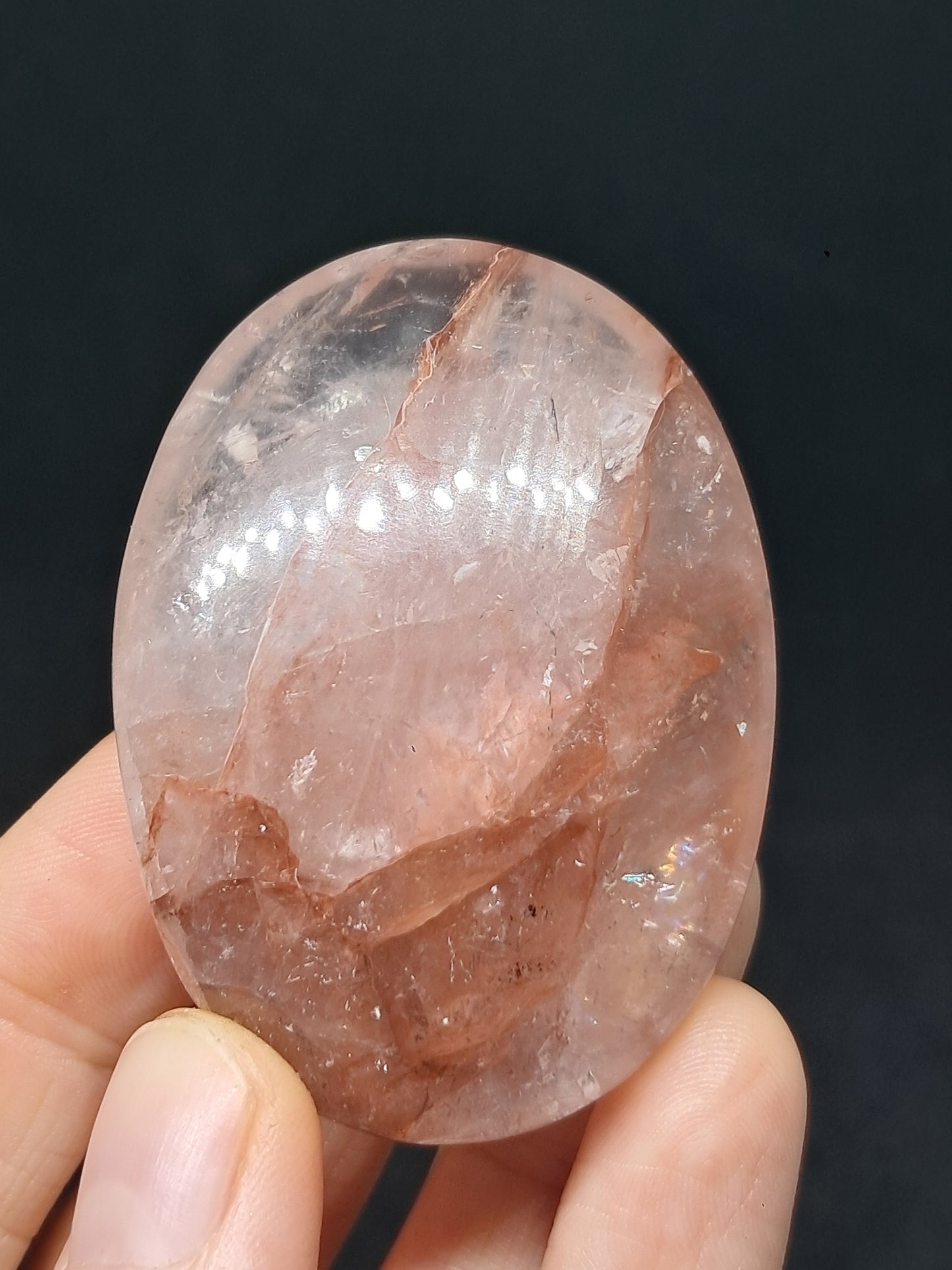 Hematite Quartz | Fire Quartz Palmstone | Good Quality Natural Stone