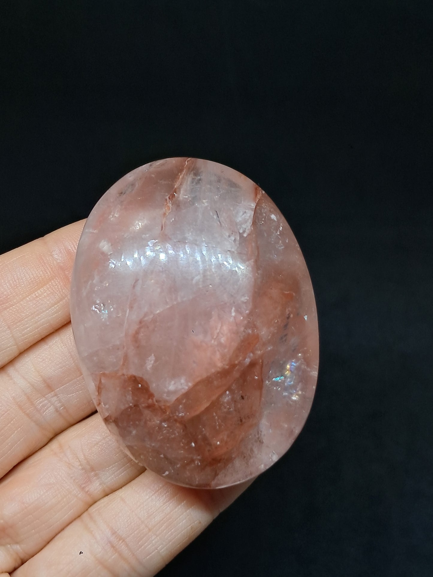 Hematite Quartz | Fire Quartz Palmstone | Good Quality Natural Stone