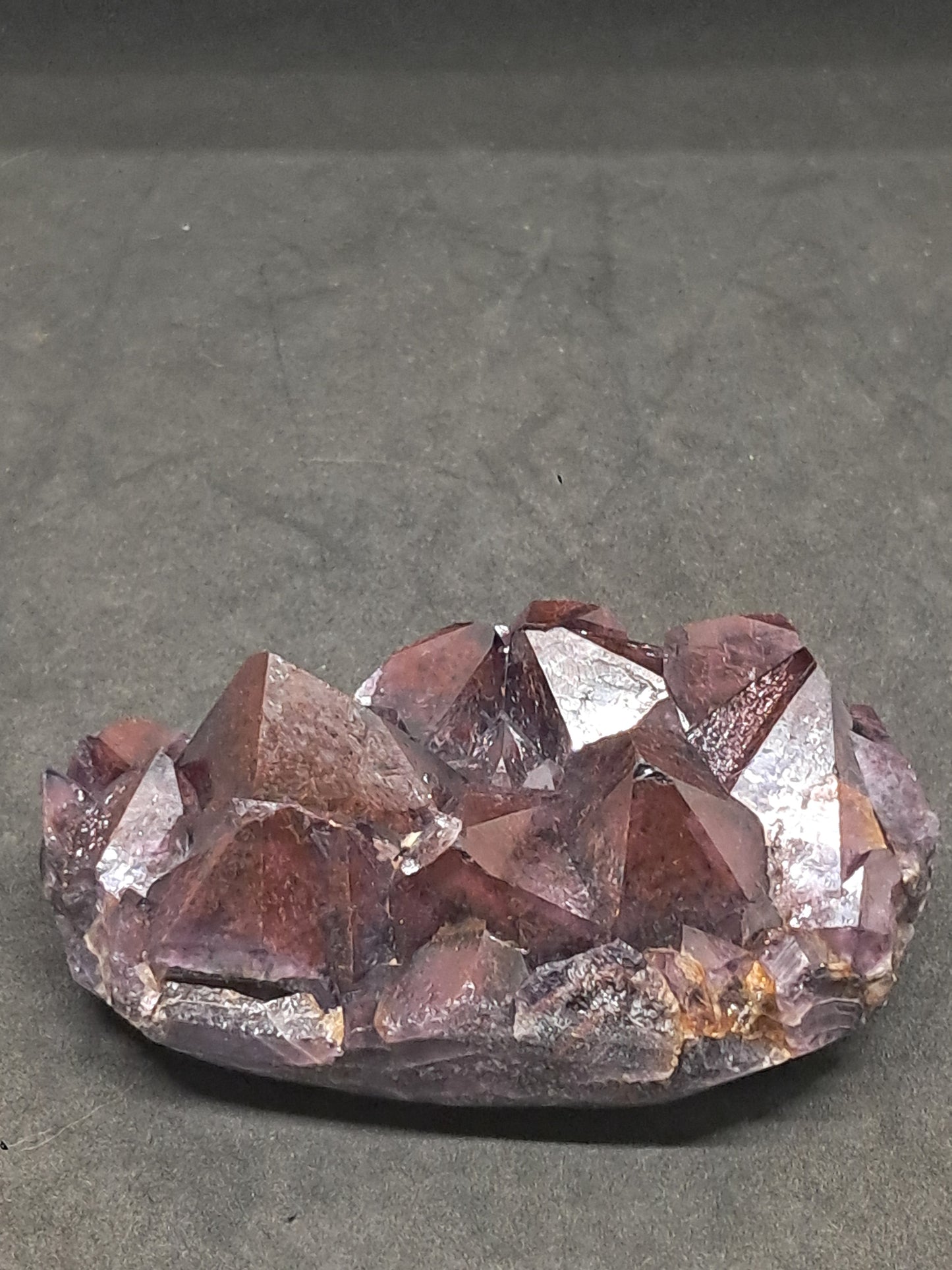 Amethyst Cluster w/ Hematite & Record Keepers (Madhya Pradesh) | Mineral Specimen | Natural Stone #AM8