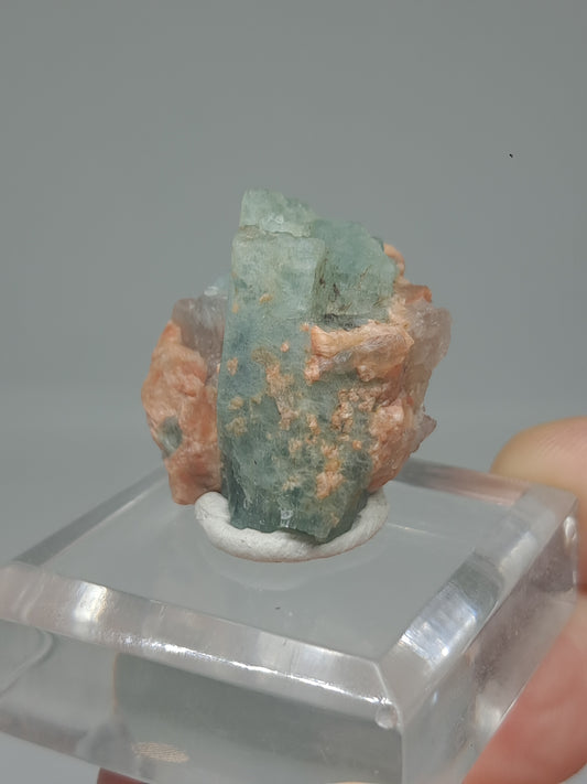 Aquamarine on Matrix (Karur) Rough Natural Crystal | Mineral Specimen #AQM48
